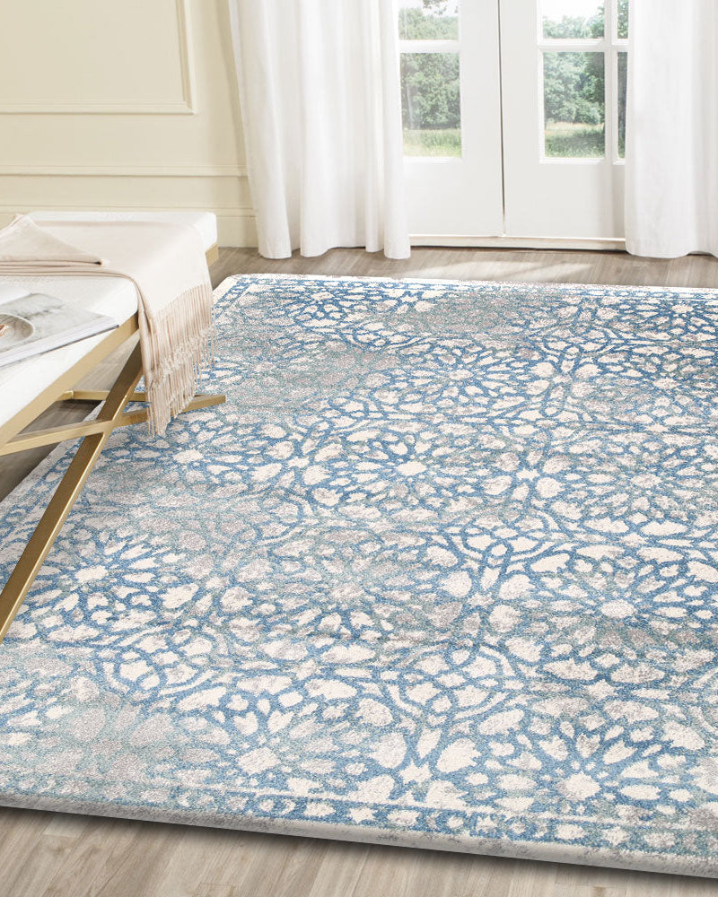 Morisot Blue Demask Rug