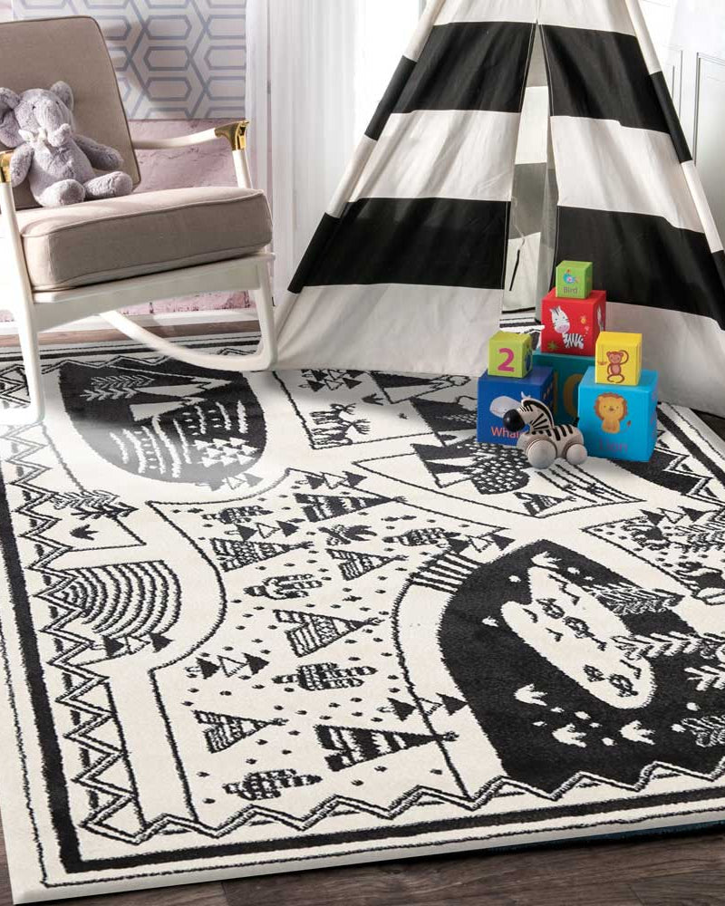 Black White Kids Camping Adventure