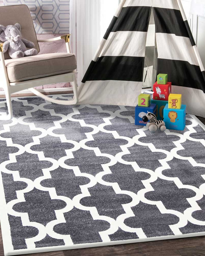 Lattice Pattern Grey White