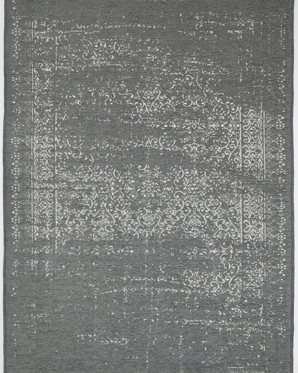 Rustic Vintage Distressed, Amazing 2 in 1 Reversible Rug Grey