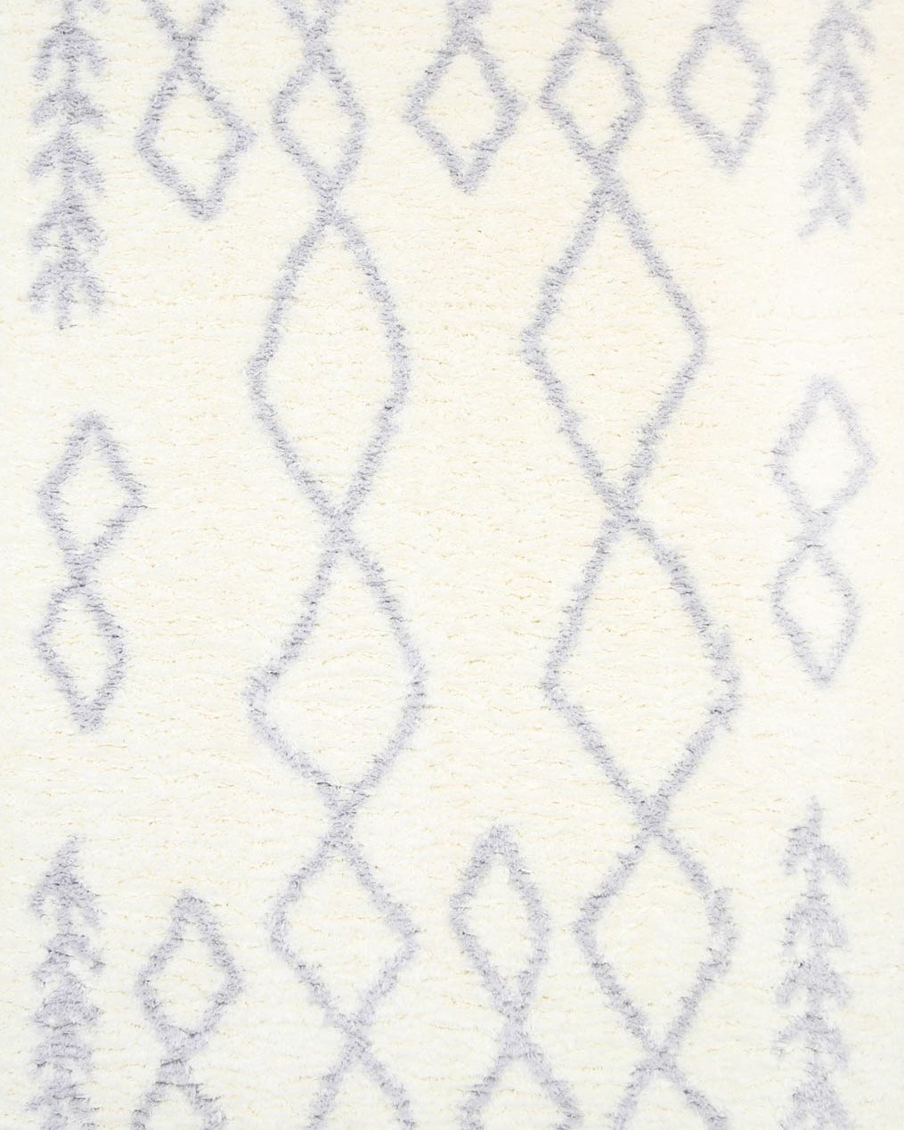 Moroccan Tribal Rug Cream Silver