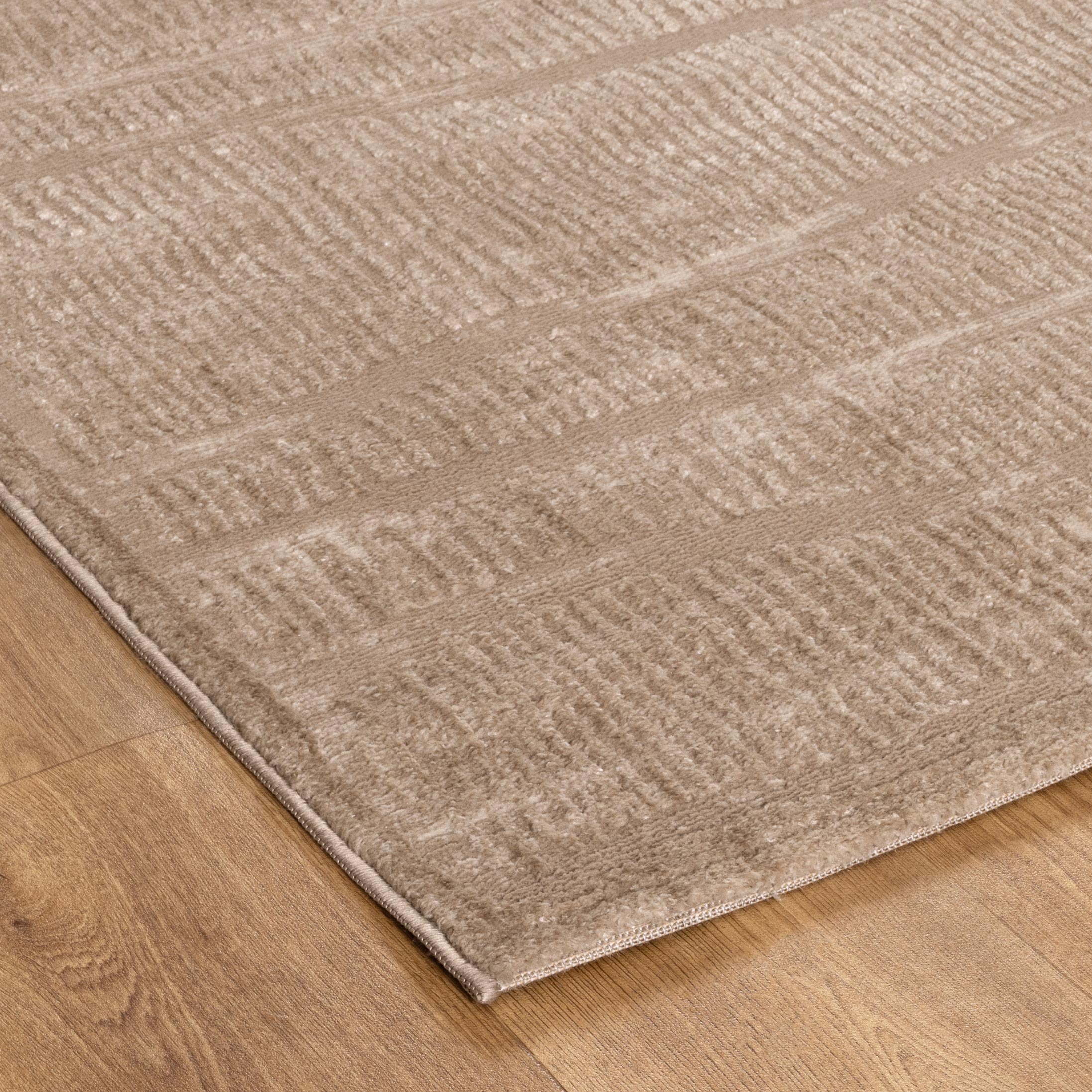 Sierra Abstract Beige Lines Rug.