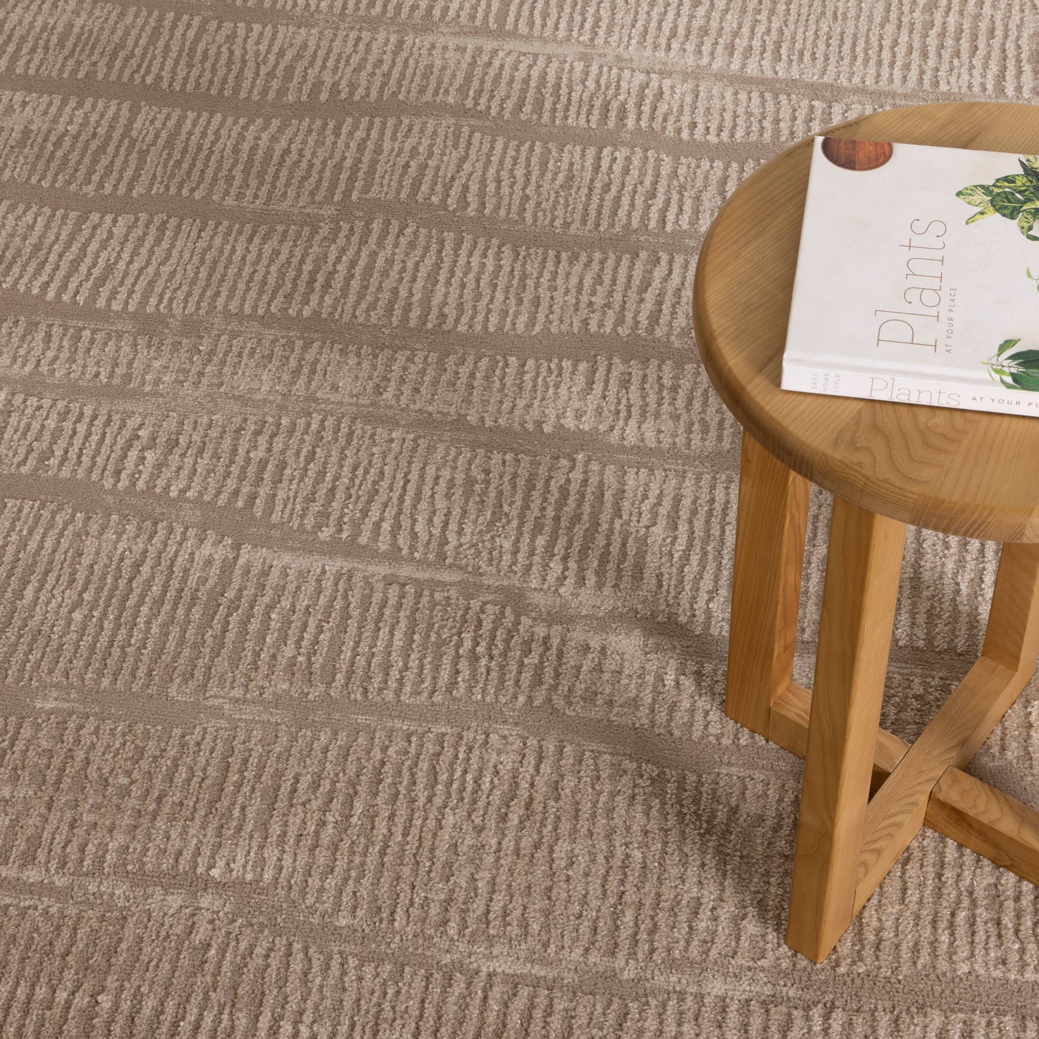 Sierra Abstract Beige Lines Rug.