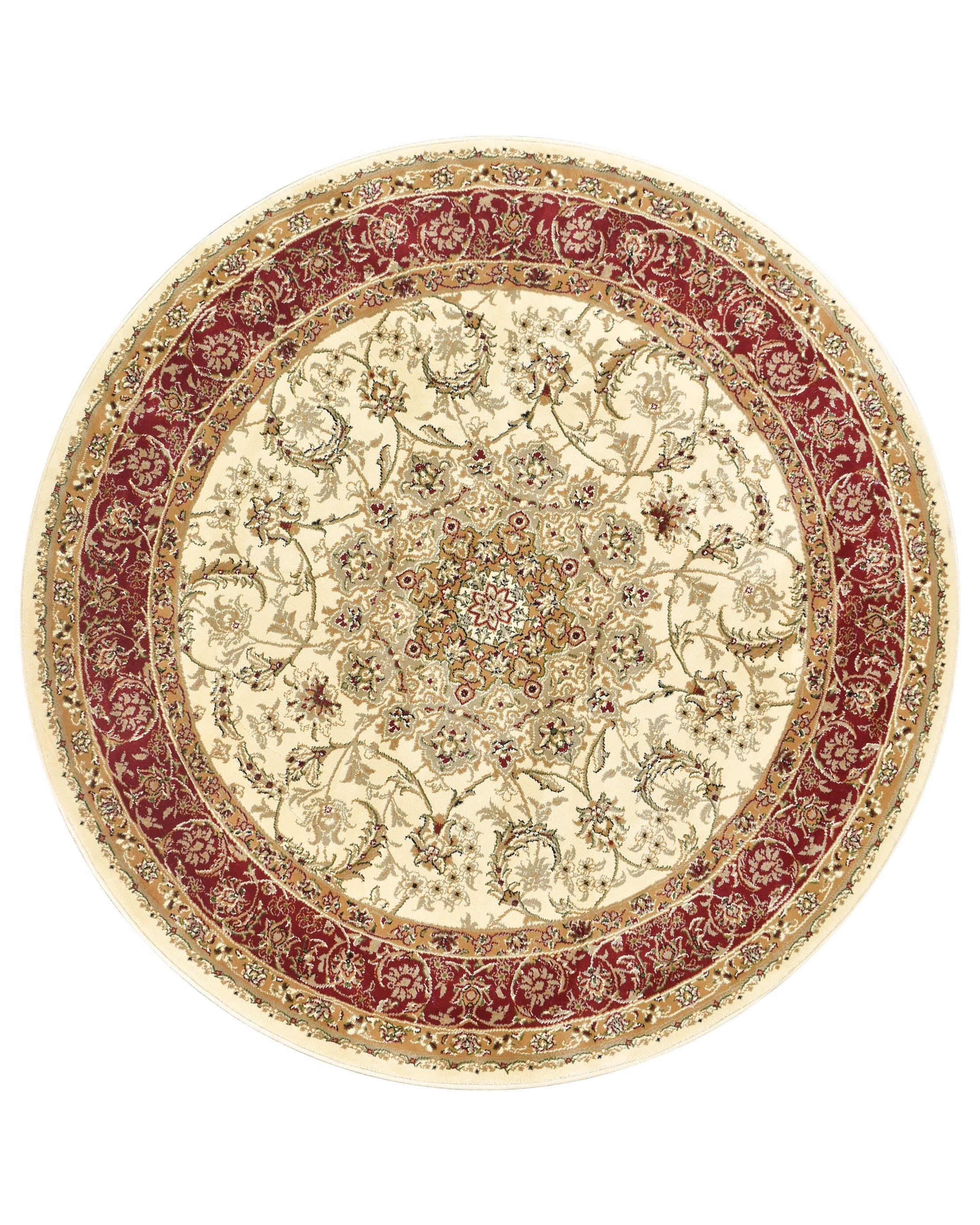 Adelaide Round 15 Cream Red - Cream traditional rug from Vogue Rugs Australia