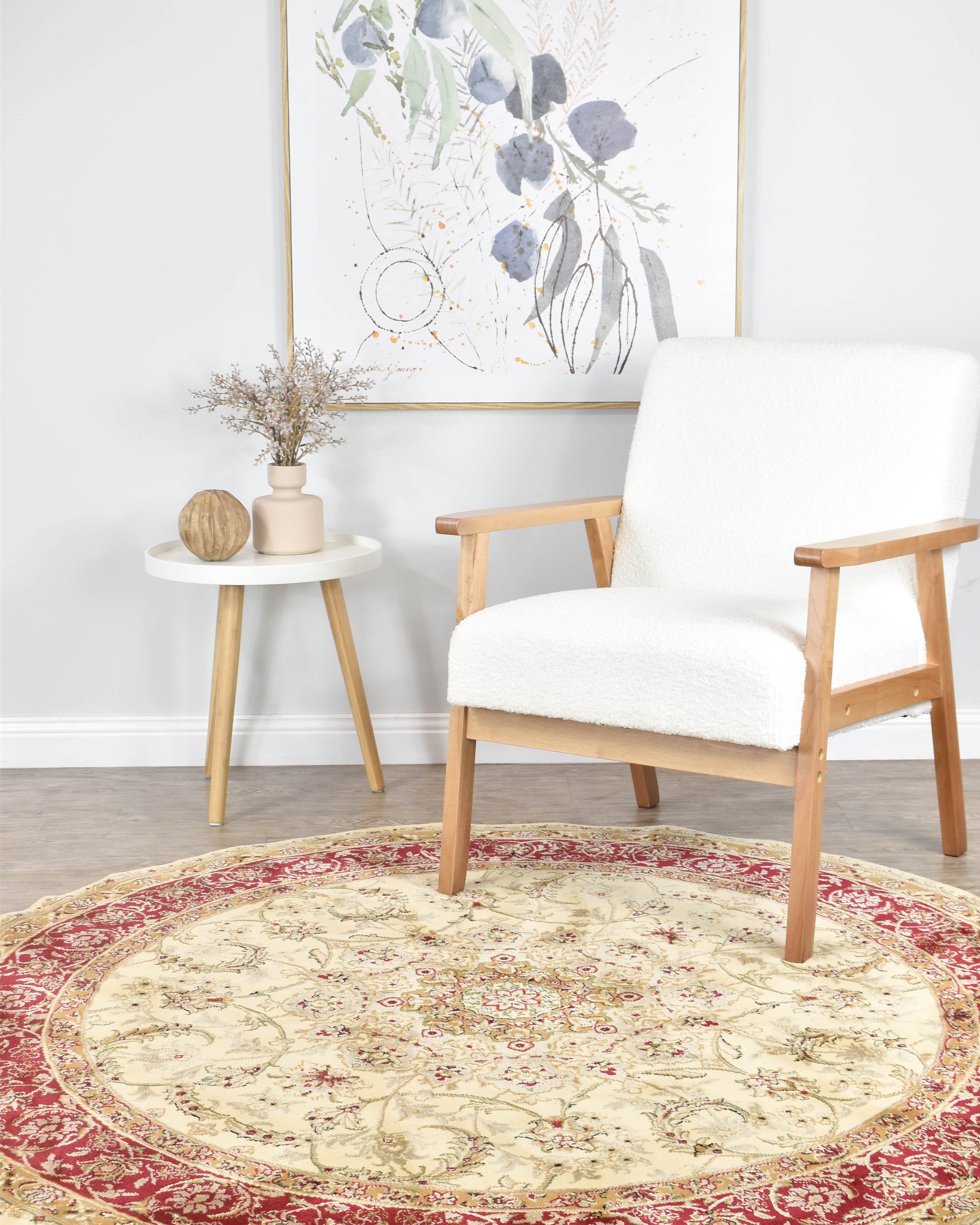 Adelaide 15 Cream Red - Cream traditional rug from Vogue Rugs Australia