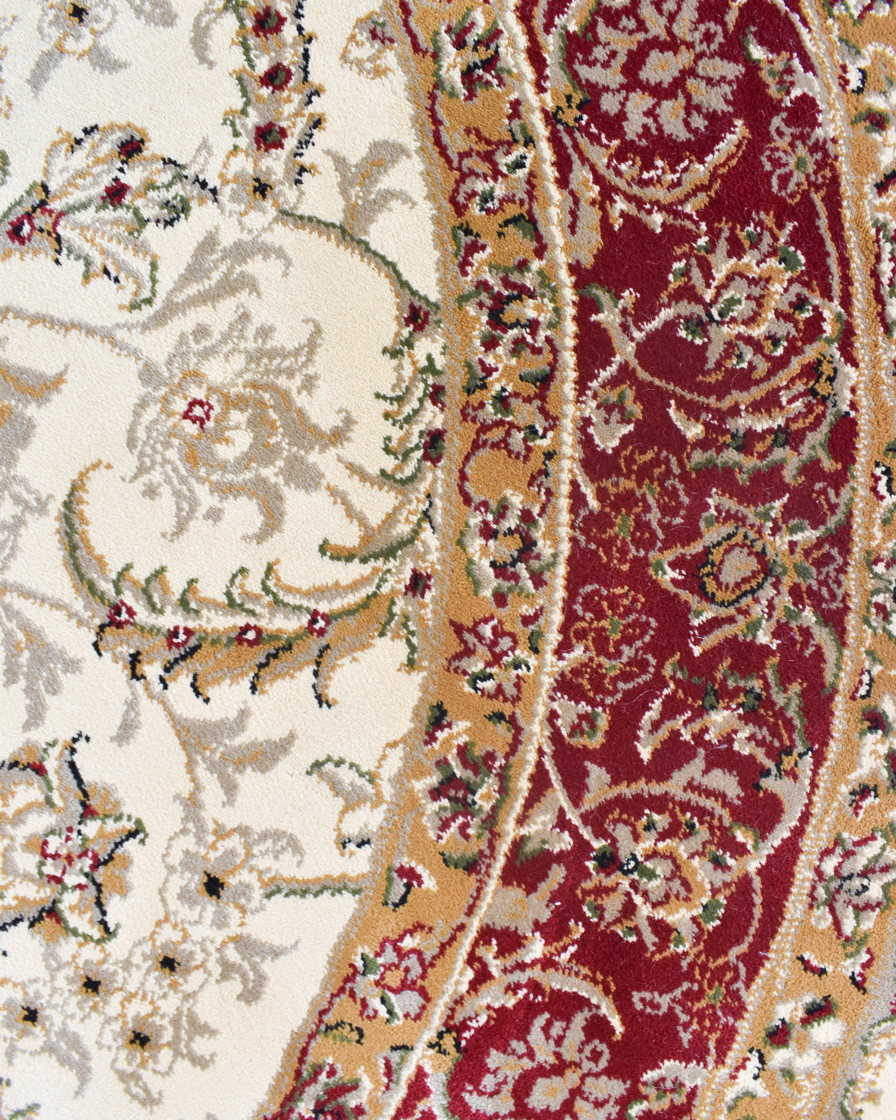 Adelaide 15 Cream Red - Cream traditional rug from Vogue Rugs Australia
