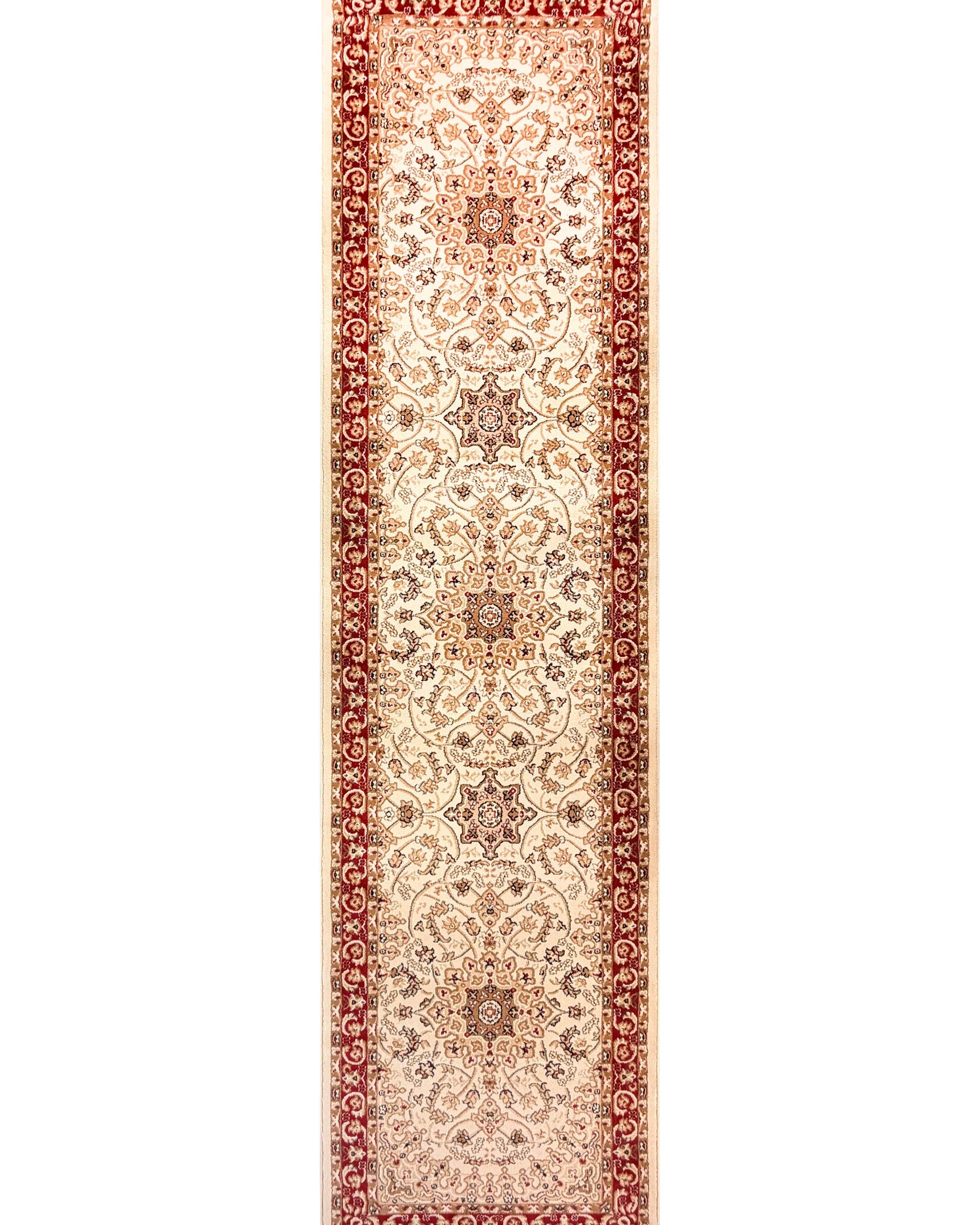 Adelaide 15 Cream Red Runner - Cream traditional rug from Vogue Rugs Australia