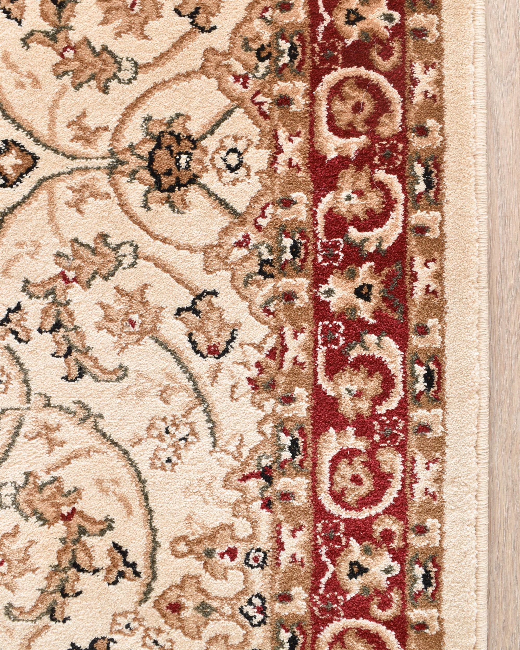 Adelaide 15 Cream Red Runner - Cream traditional rug from Vogue Rugs Australia