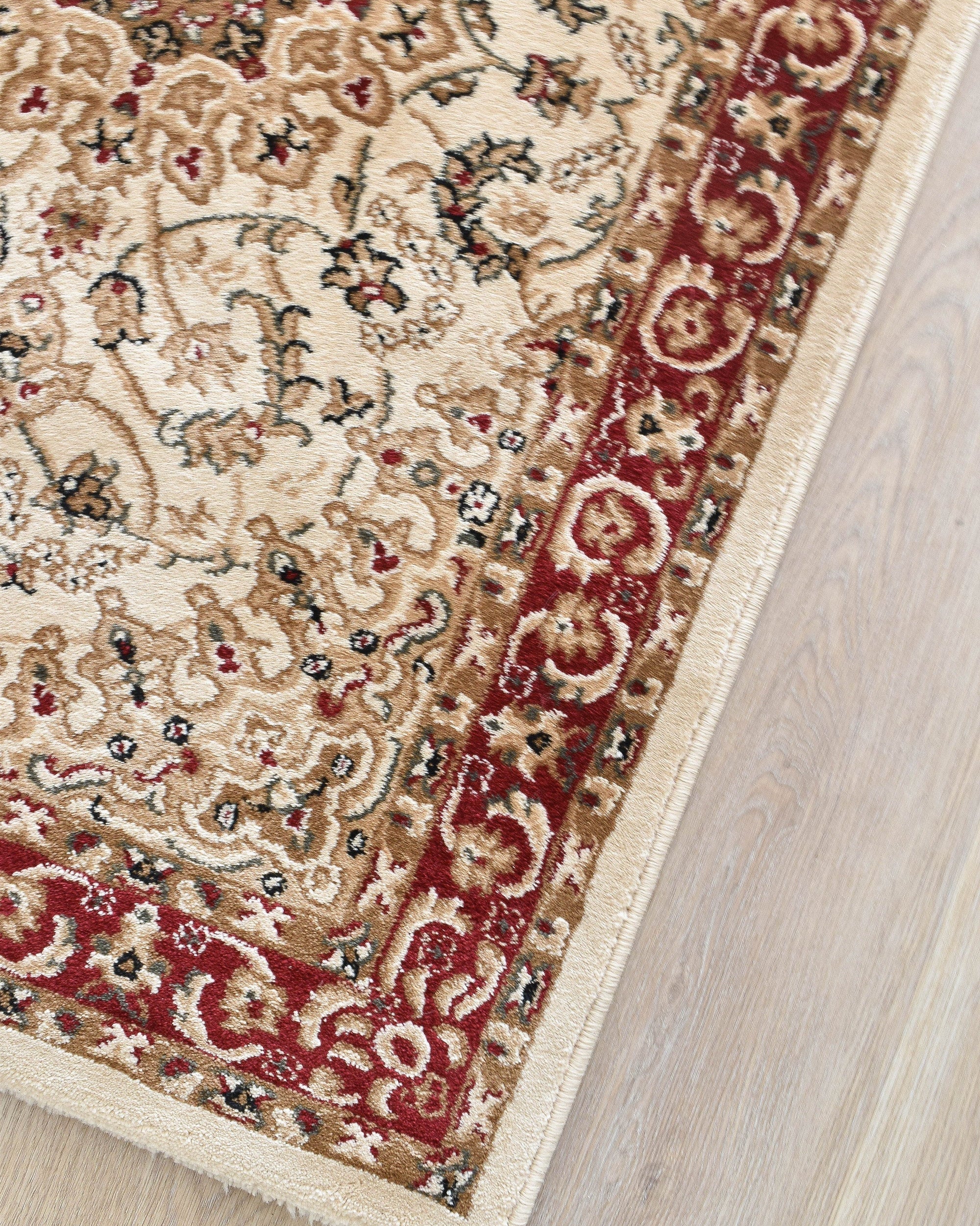 Adelaide 15 Cream Red Runner - Cream traditional rug from Vogue Rugs Australia