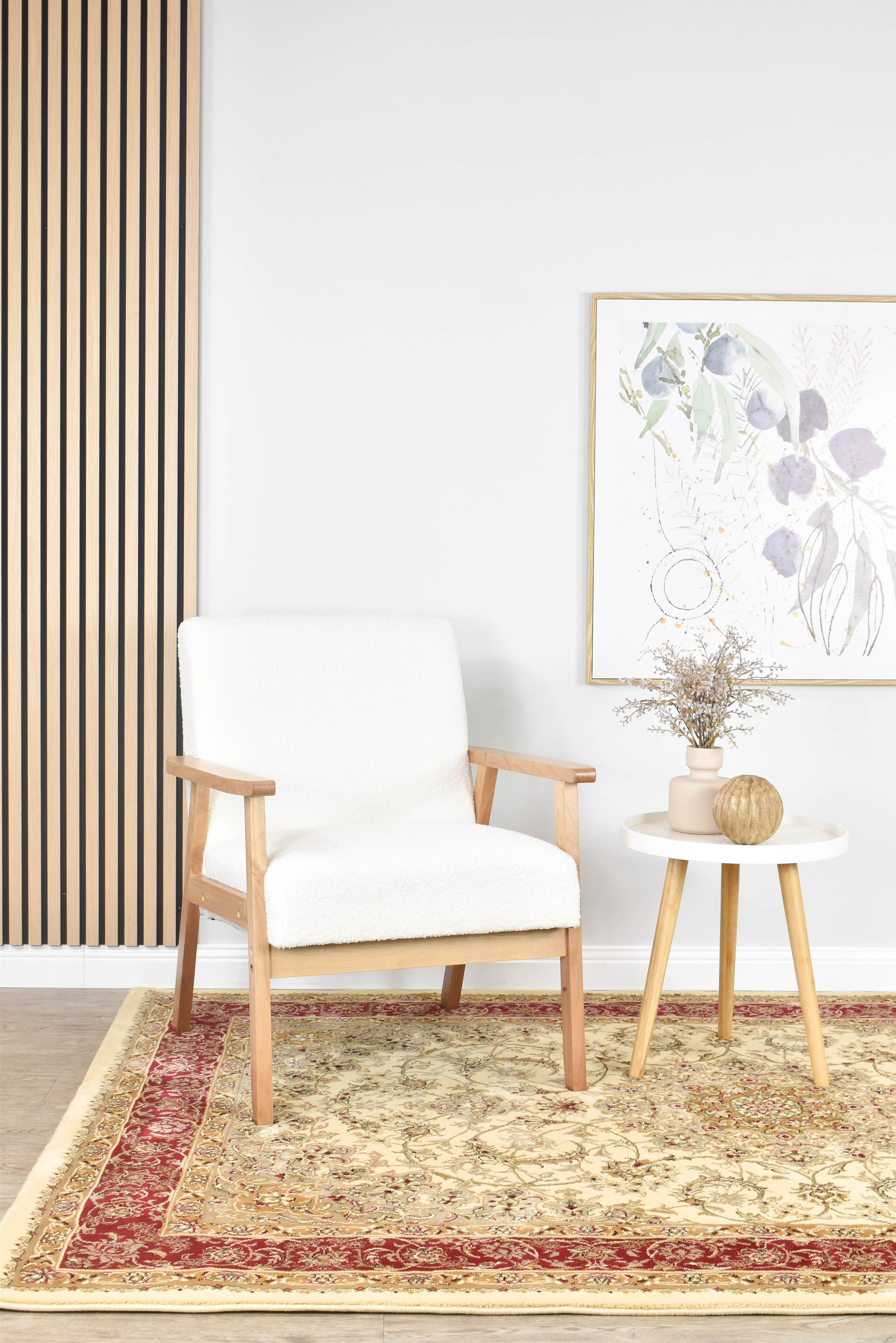 Adelaide 15 Cream Red - Cream traditional rug from Vogue Rugs Australia