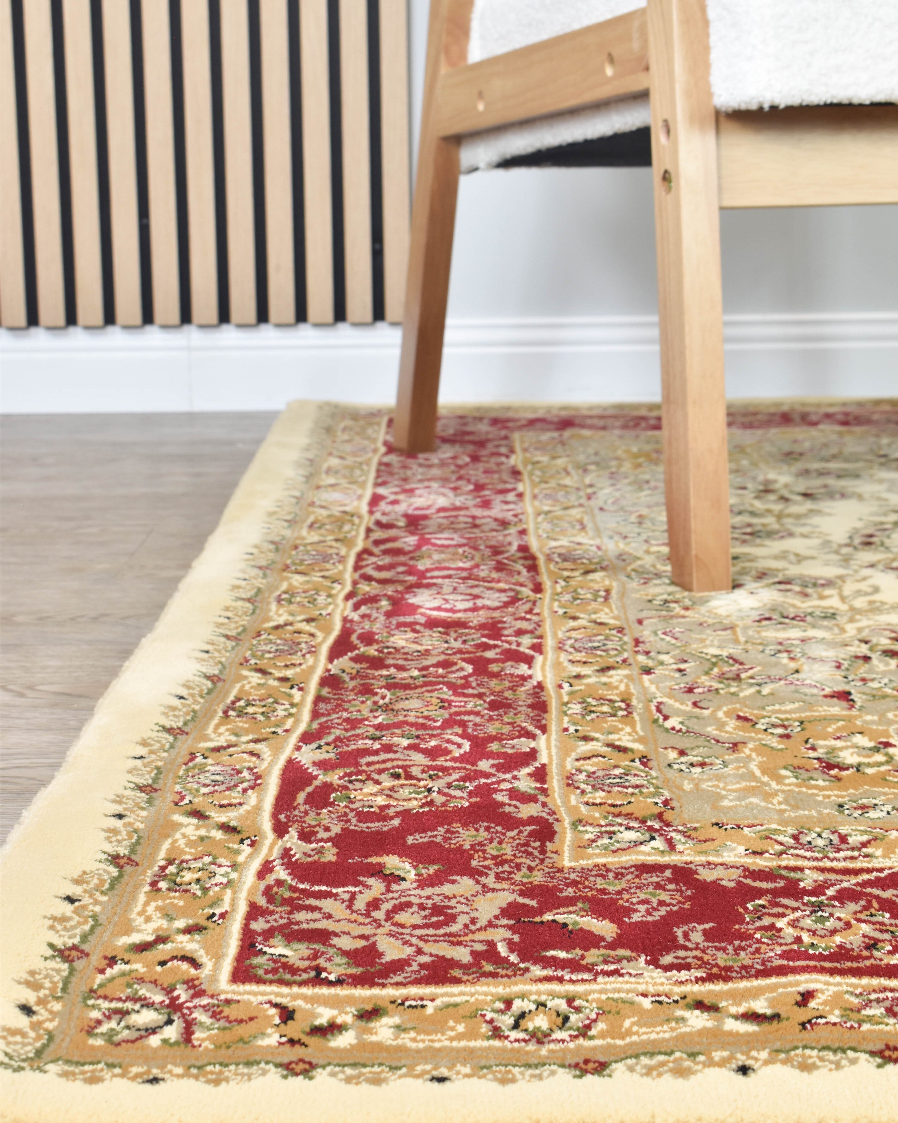 Adelaide 15 Cream Red - Cream traditional rug from Vogue Rugs Australia