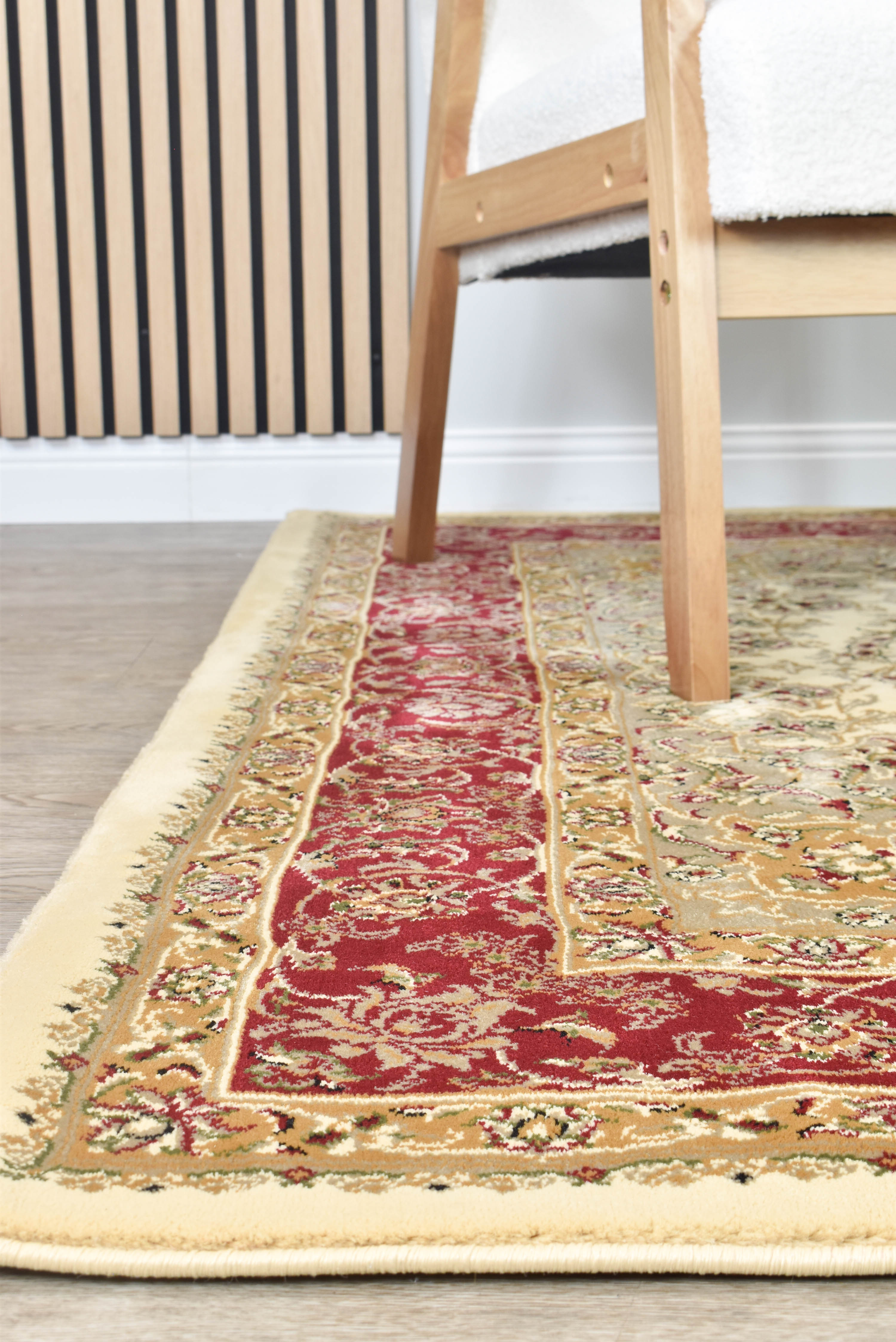Adelaide 15 Cream Red - Cream traditional rug from Vogue Rugs Australia