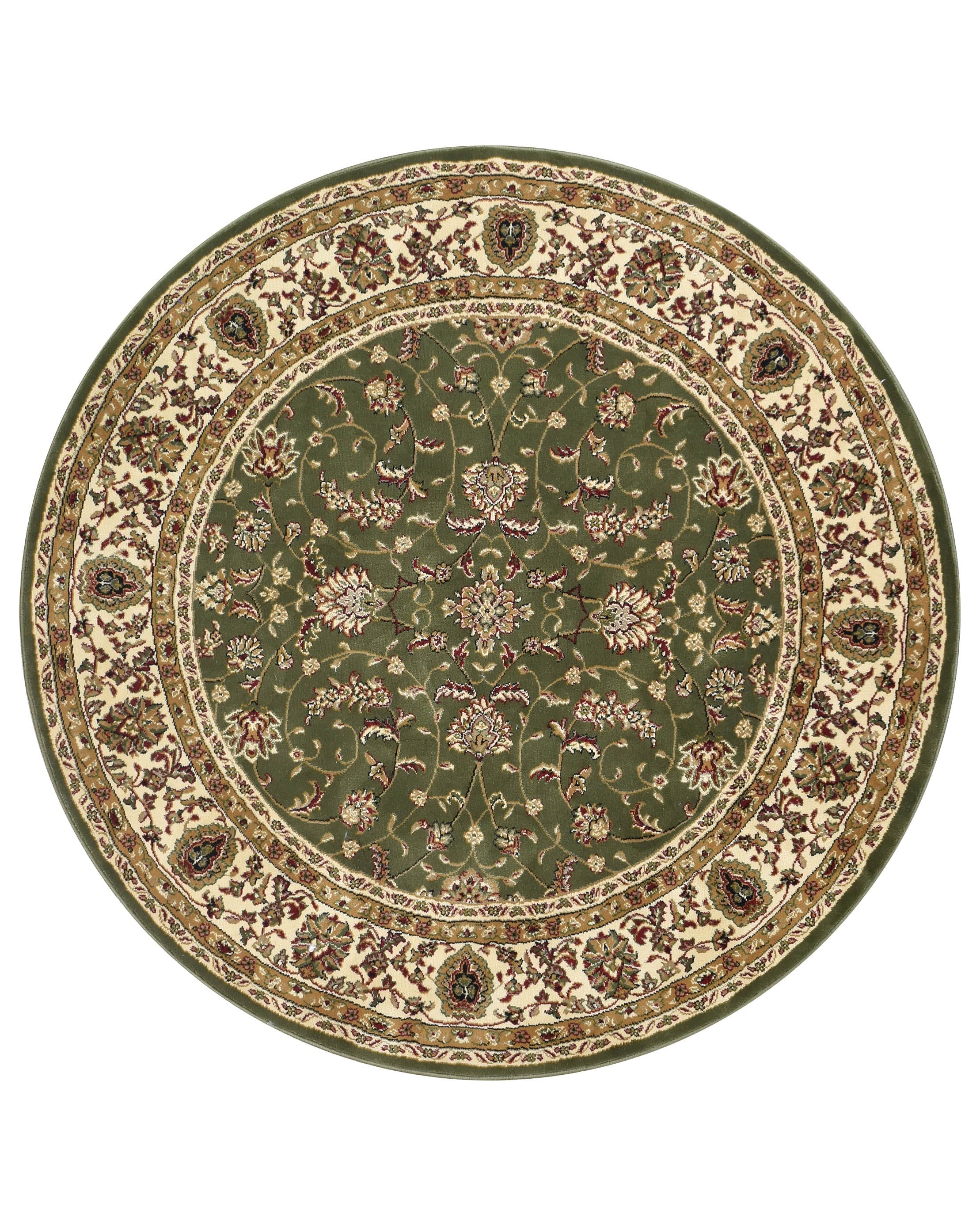 Adelaide 79 Green - Cream traditional rug from Vogue Rugs Australia