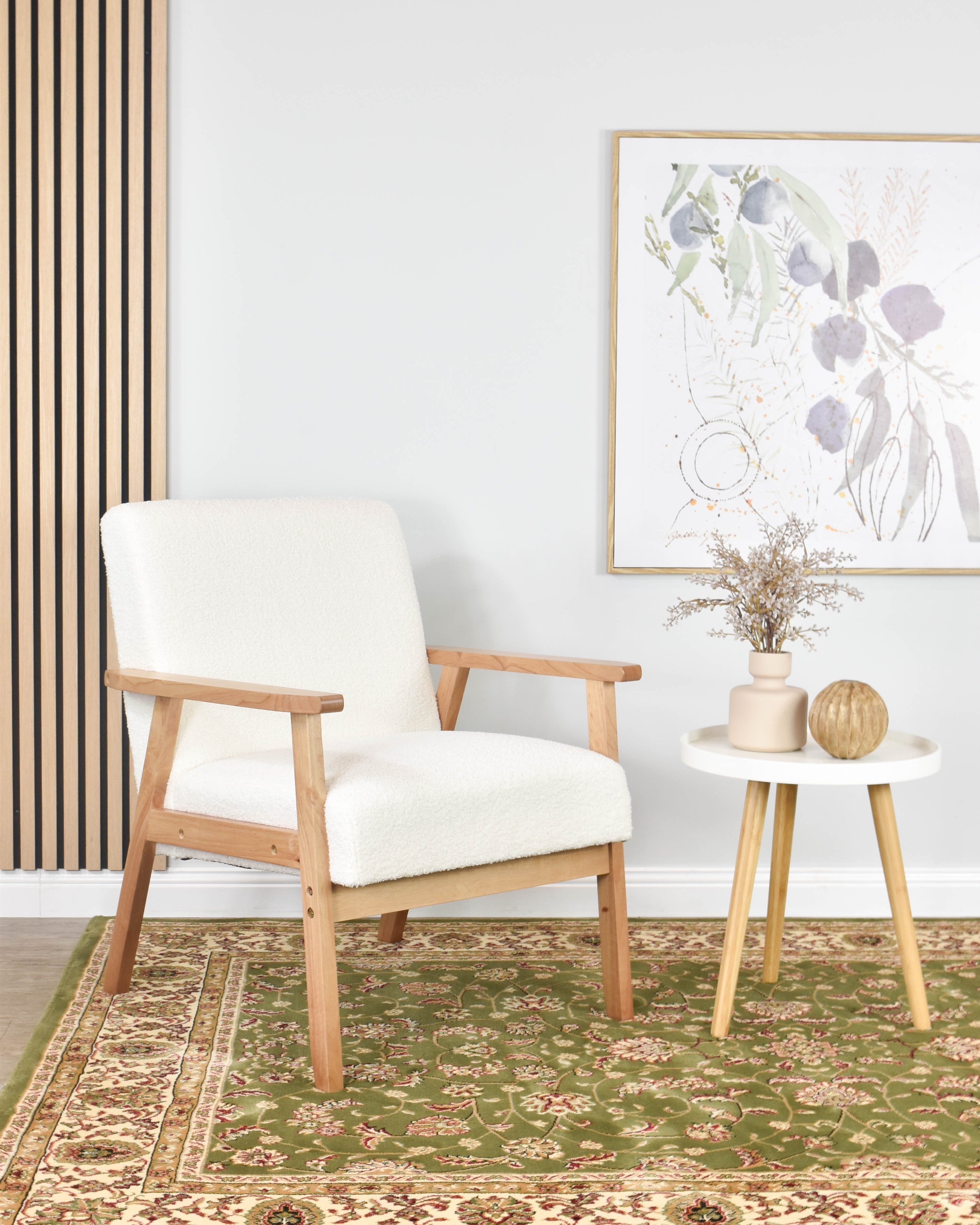 Adelaide 79 Green - Cream traditional rug from Vogue Rugs Australia