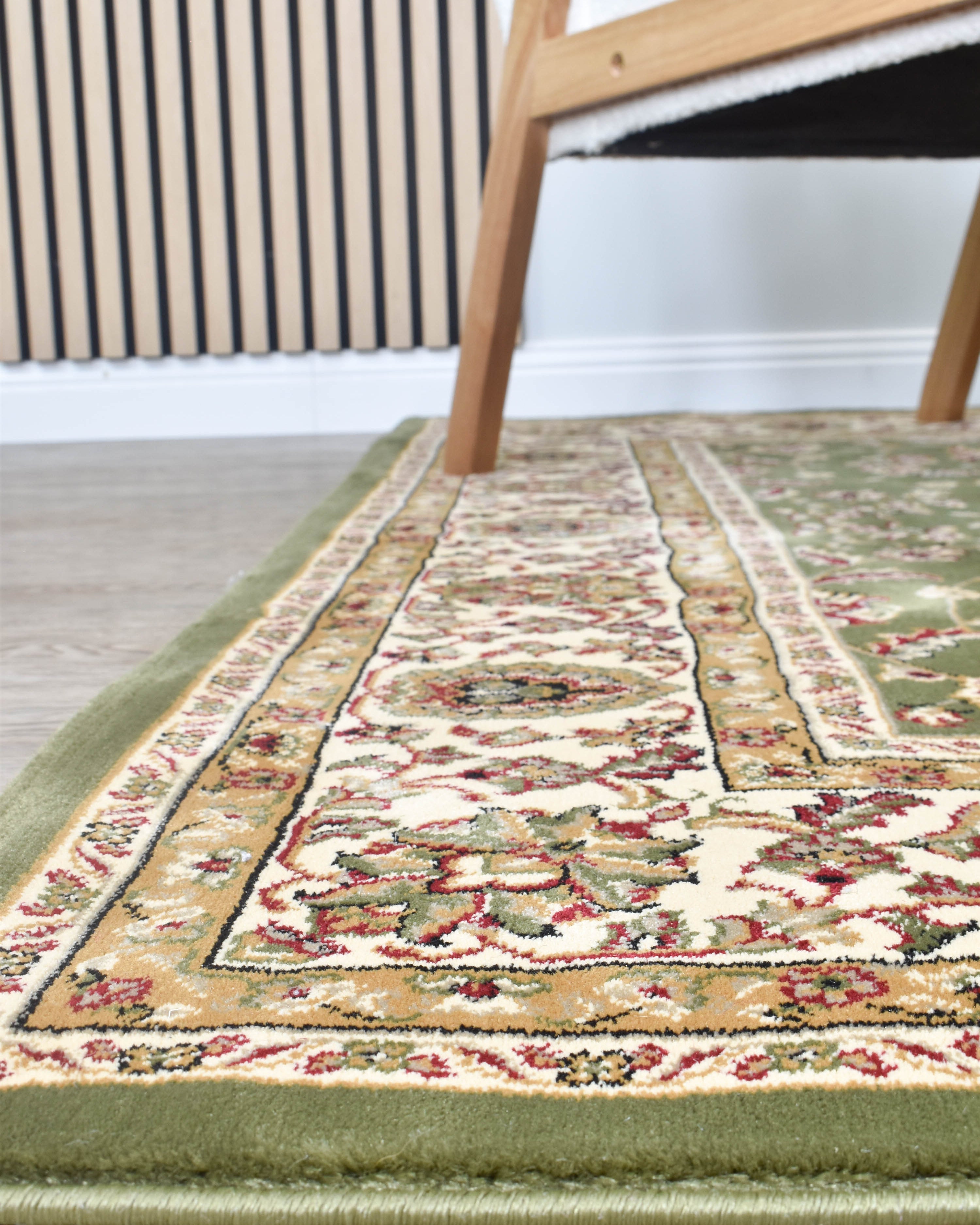 Adelaide 79 Green - Cream traditional rug from Vogue Rugs Australia