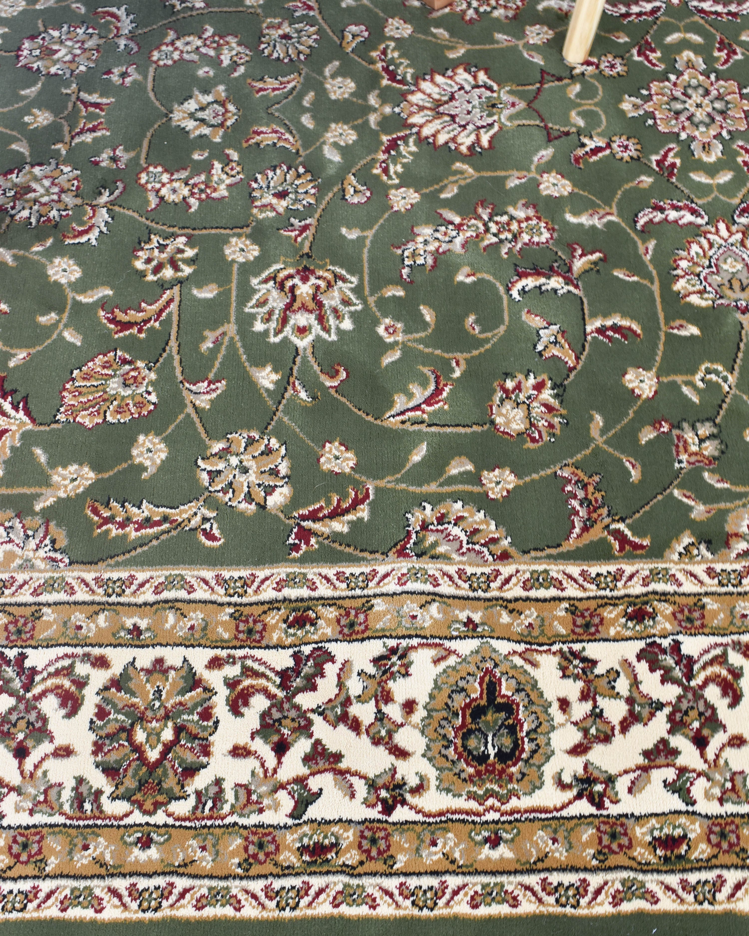 Adelaide 79 Green - Cream traditional rug from Vogue Rugs Australia