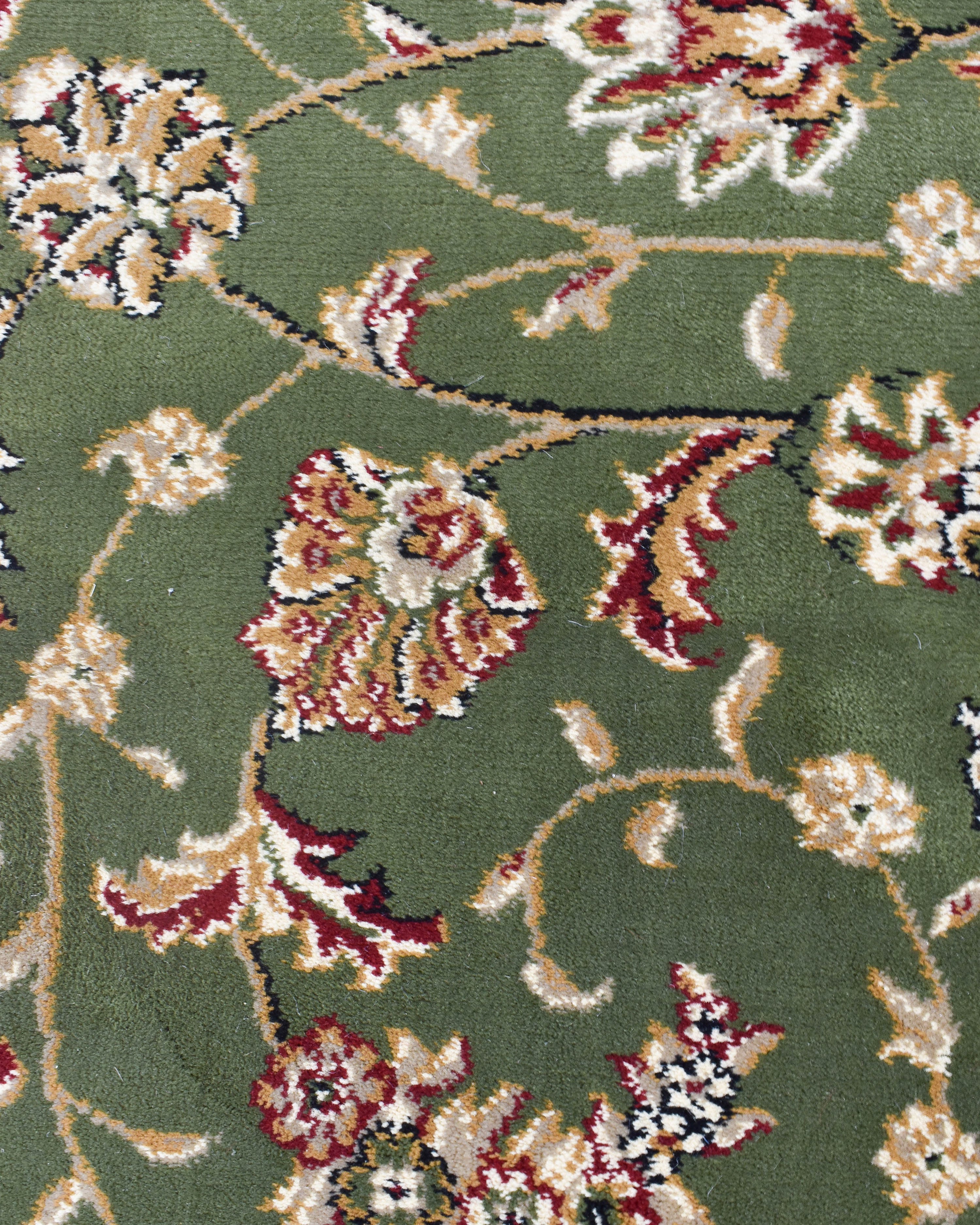 Adelaide 79 Green - Cream traditional rug from Vogue Rugs Australia