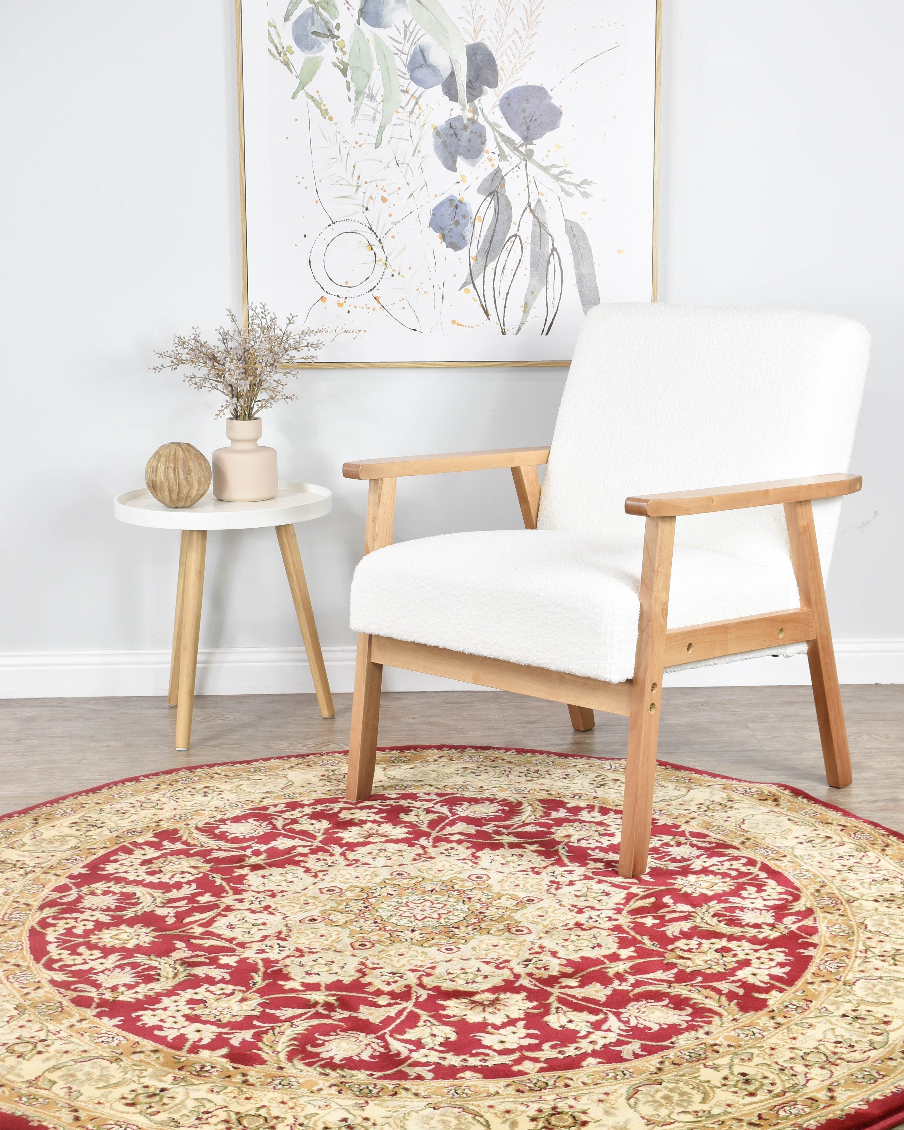 Adelaide 15 Red - Cream traditional rug from Vogue Rugs Australia