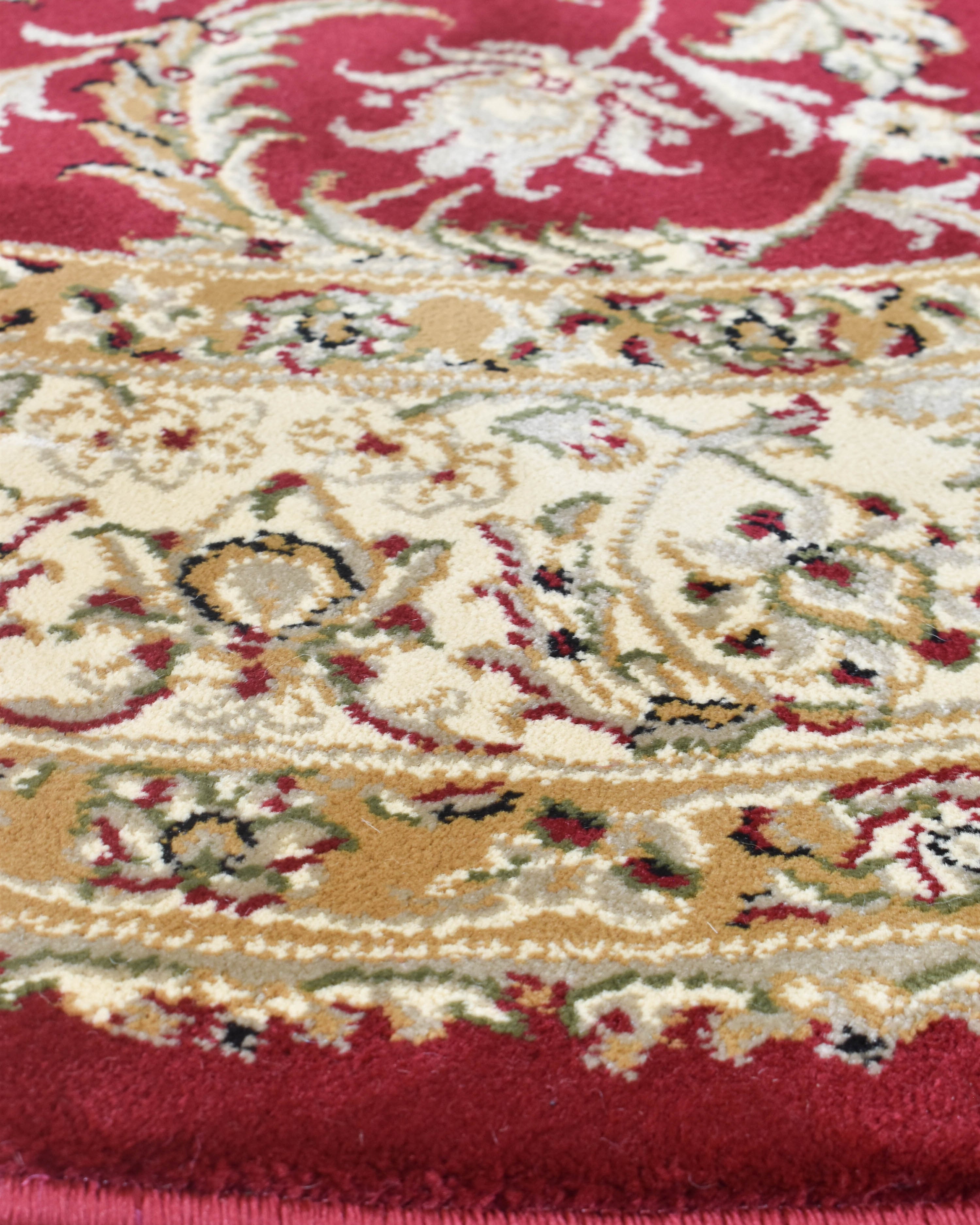 Adelaide 15 Red - Cream traditional rug from Vogue Rugs Australia