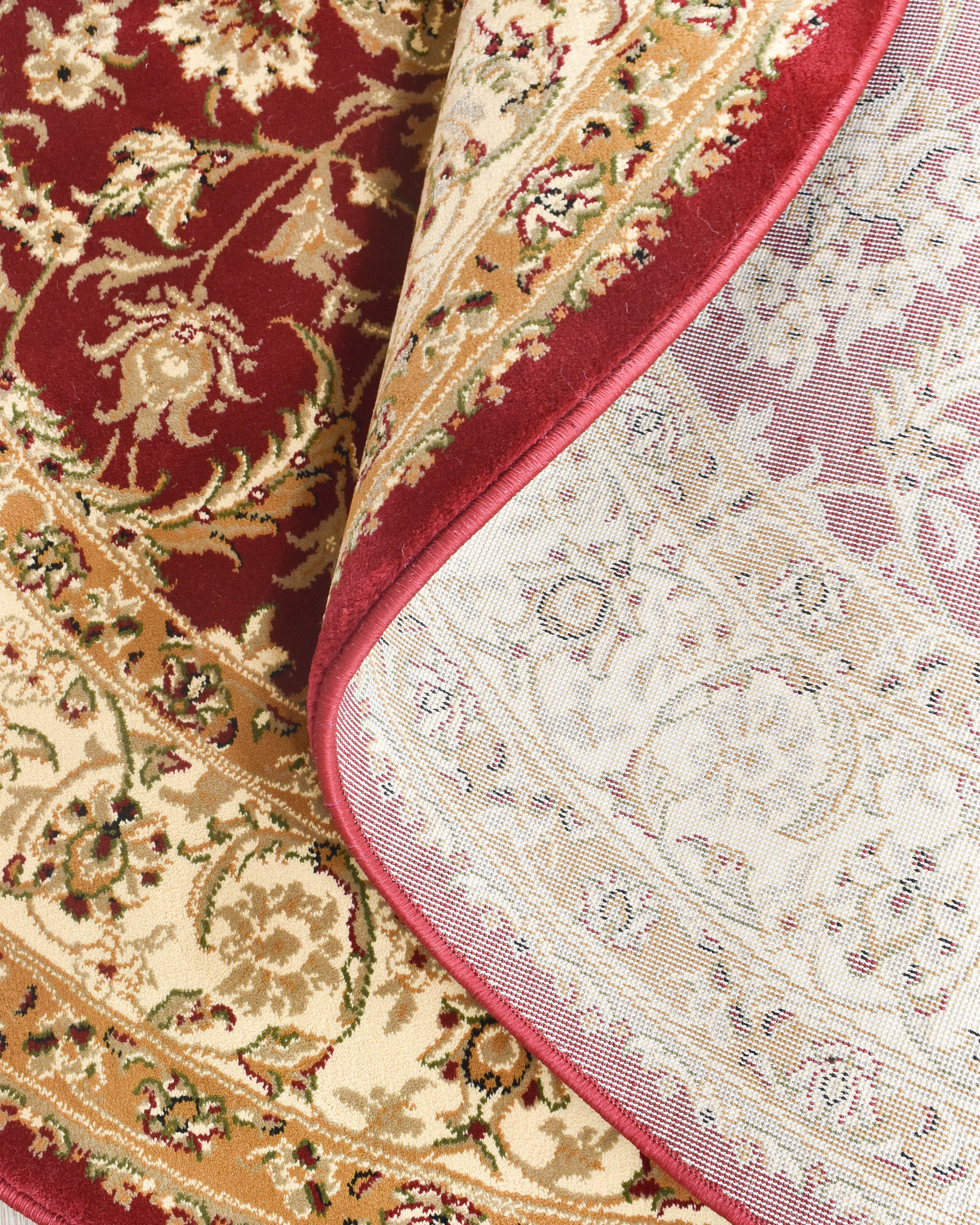 Adelaide 15 Red - Cream traditional rug from Vogue Rugs Australia