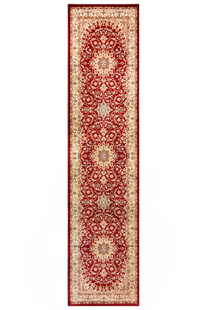 Adelaide 15 Red - Cream traditional rug from Vogue Rugs Australia