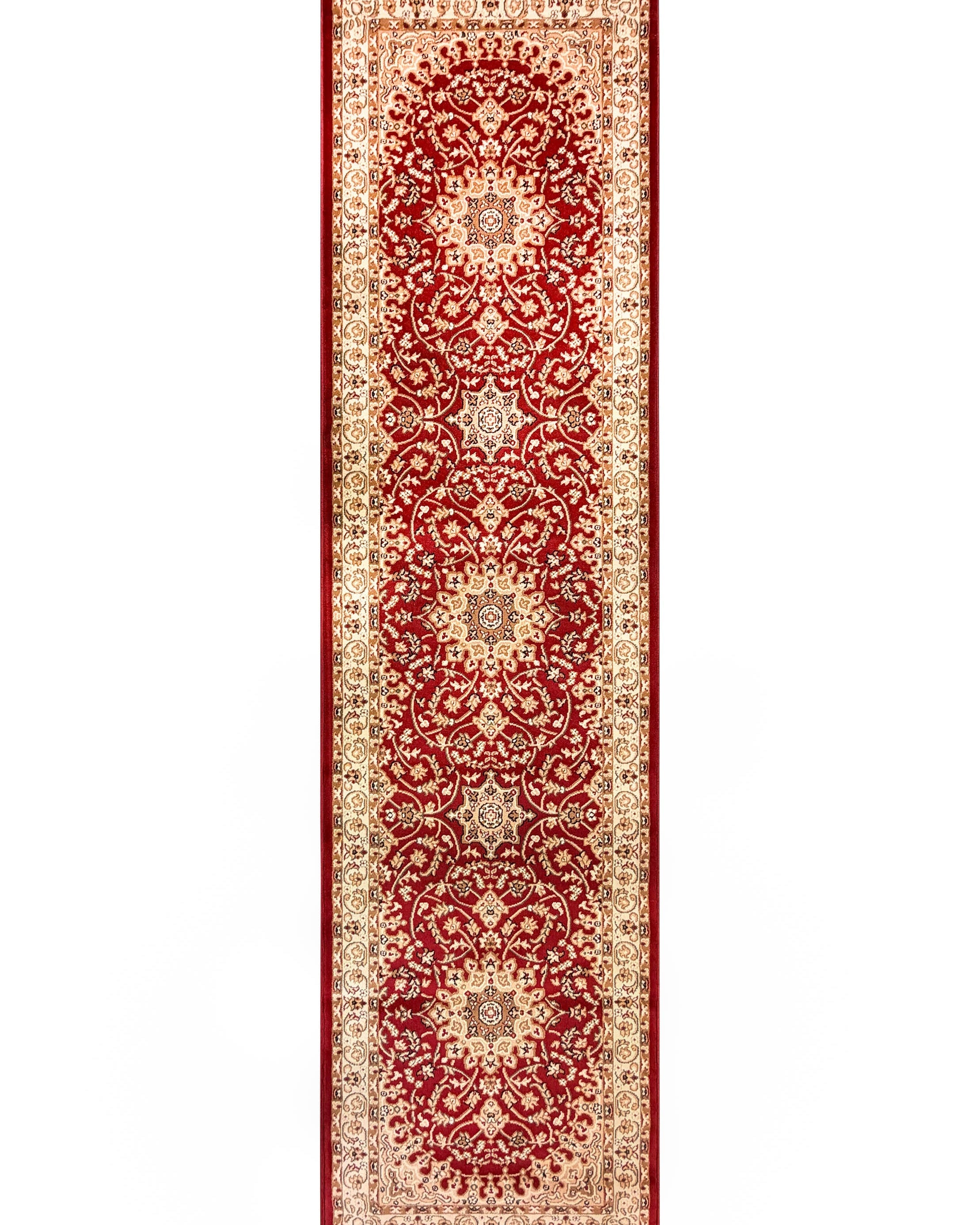Adelaide 15 Red Runner - Cream traditional rug from Vogue Rugs Australia