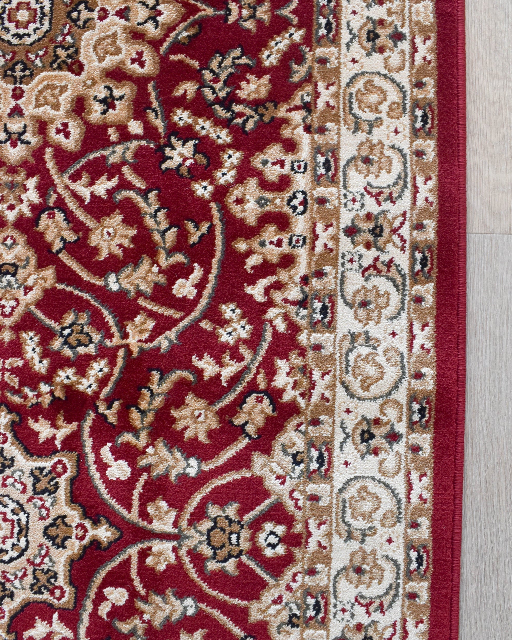 Adelaide 15 Red Runner - Cream traditional rug from Vogue Rugs Australia