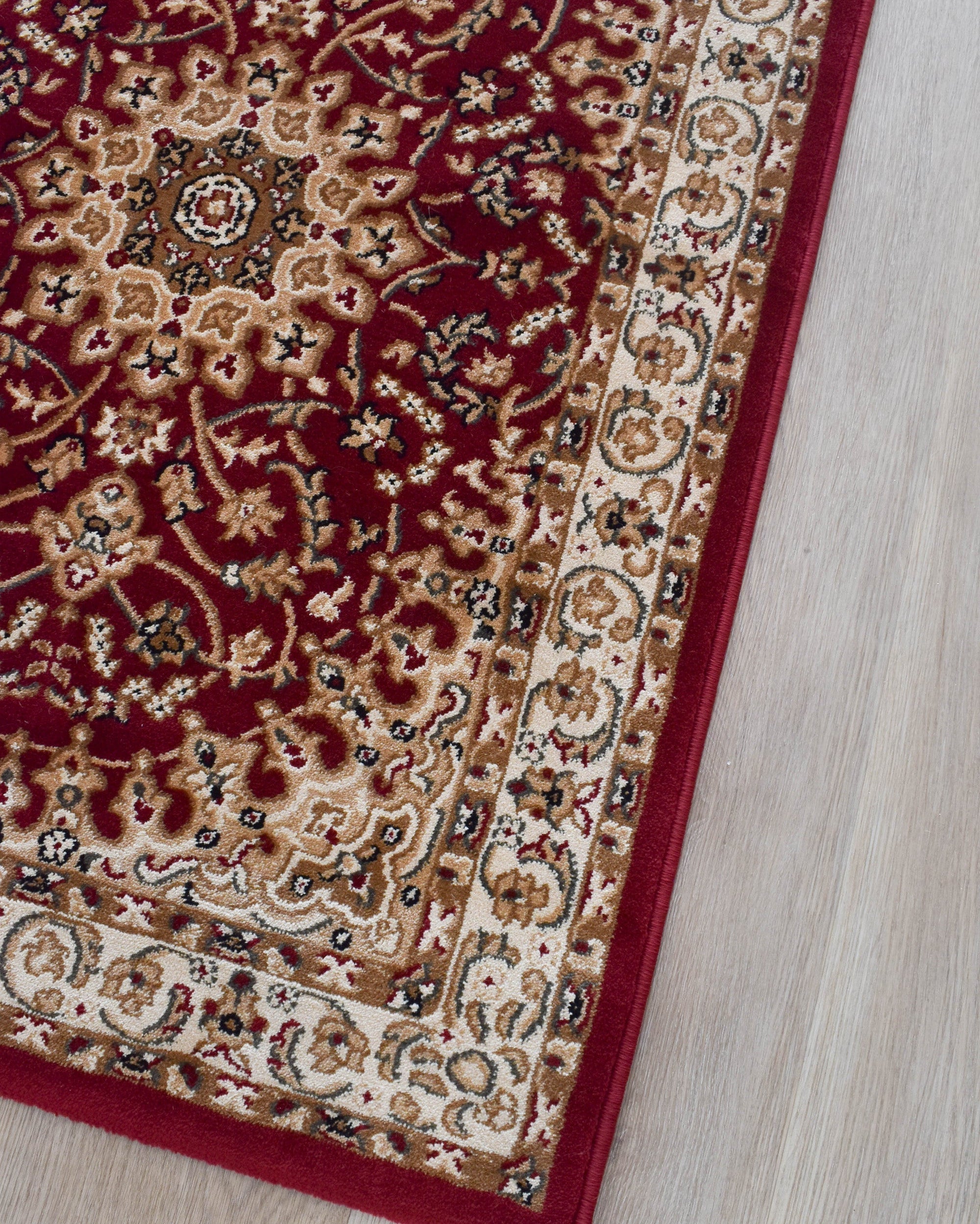 Adelaide 15 Red Runner - Cream traditional rug from Vogue Rugs Australia