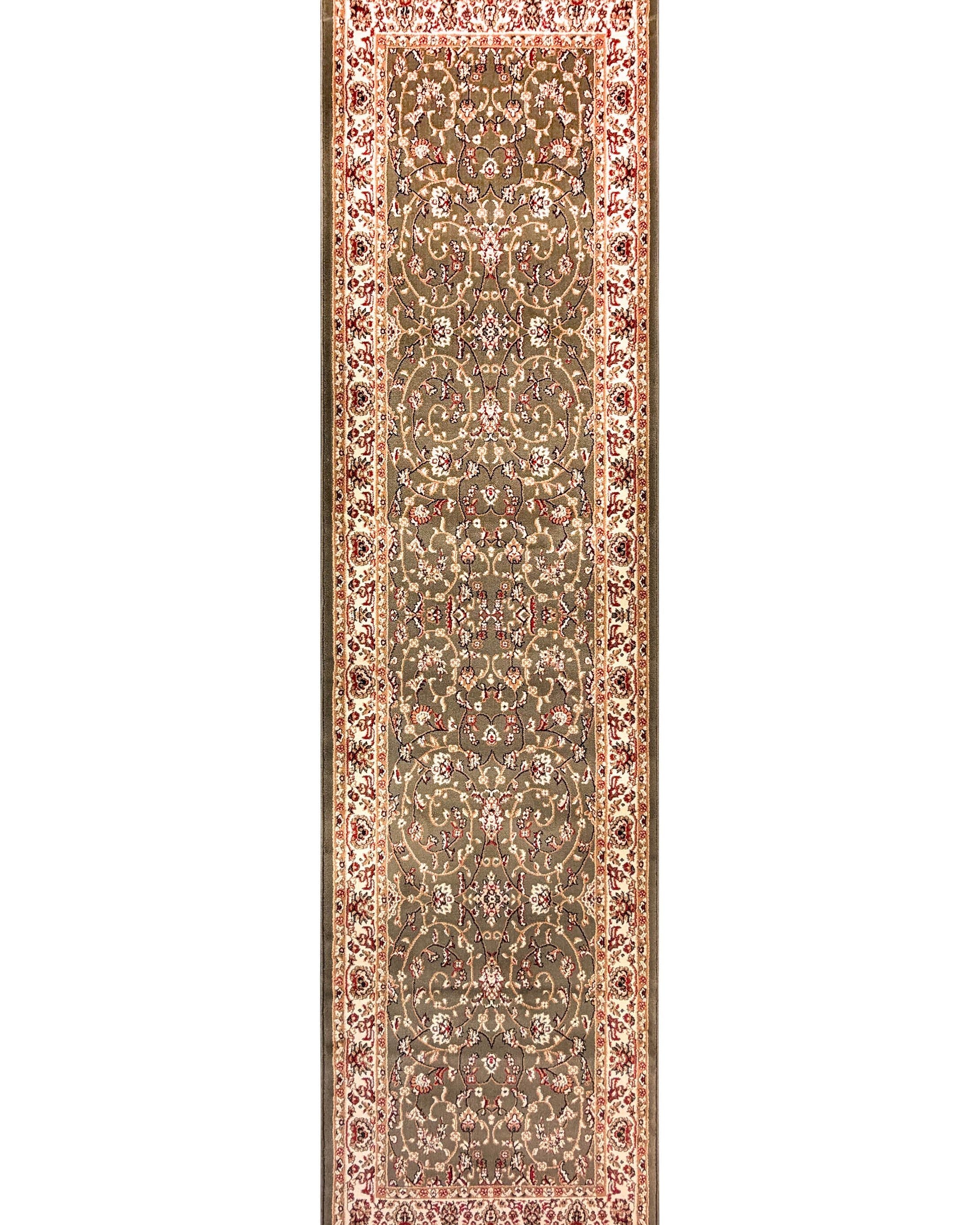 Adelaide 79 Green Runner - Cream traditional rug from Vogue Rugs Australia
