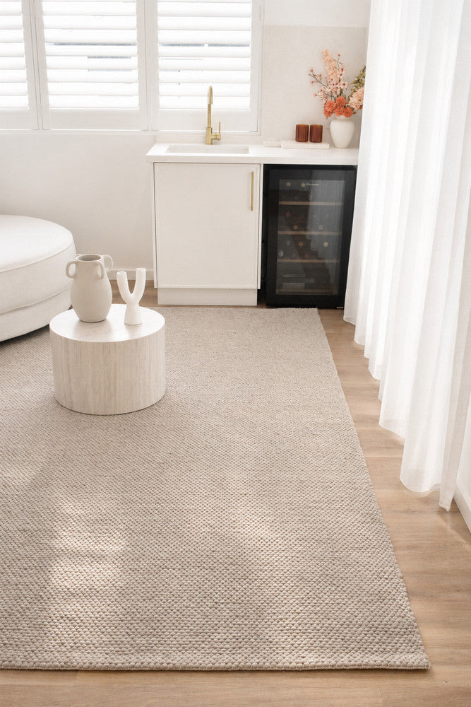 Allure Stone Mist Wool Rug.