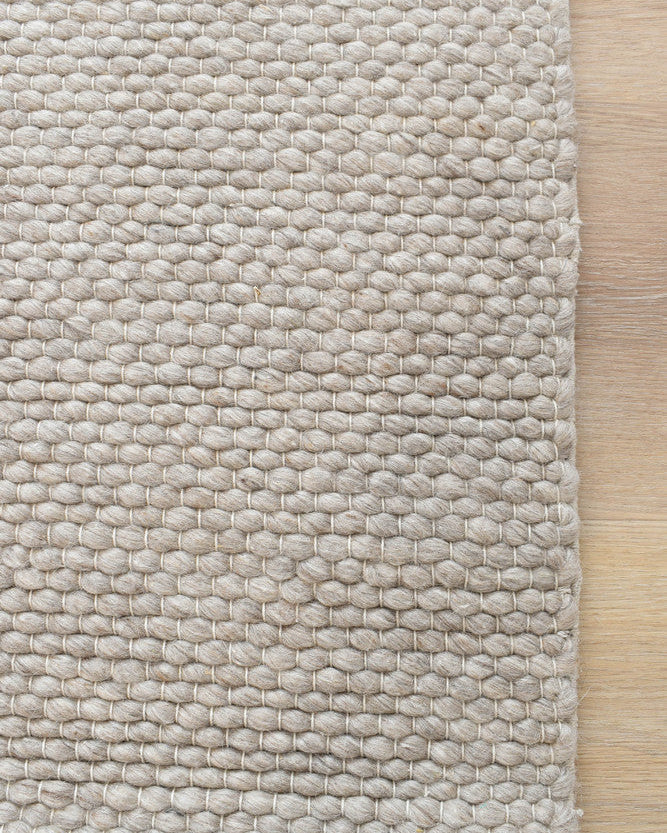 Allure Stone Mist Wool Rug - Grey flatweave rug from Vogue Rugs Australia
