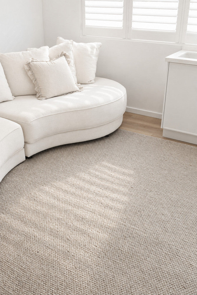 Allure Stone Mist Wool Rug.