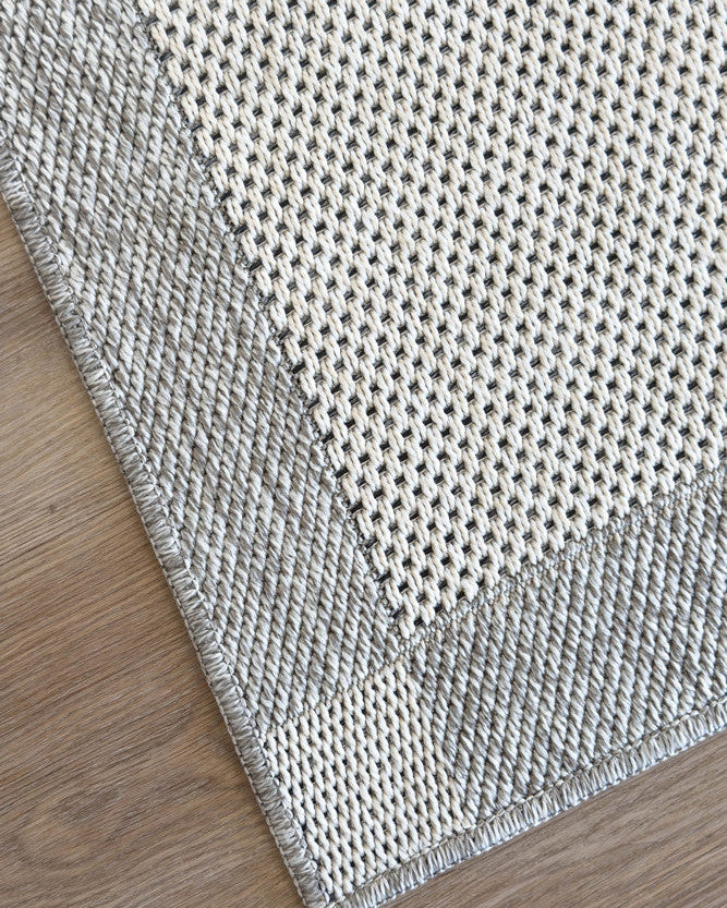 All Seasons Outdoor Cream Grey - Cream indoor/outdoor rug from Vogue Rugs Australia