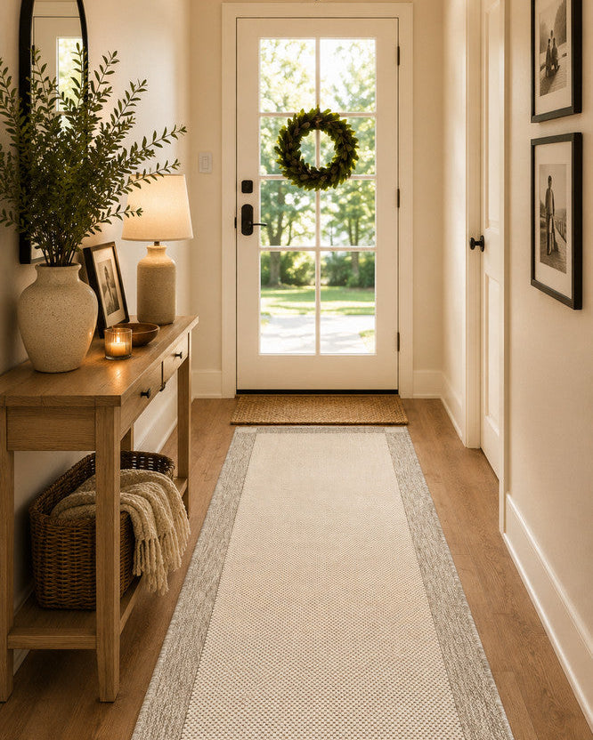 All Seasons Outdoor Cream Grey - Cream indoor/outdoor rug from Vogue Rugs Australia