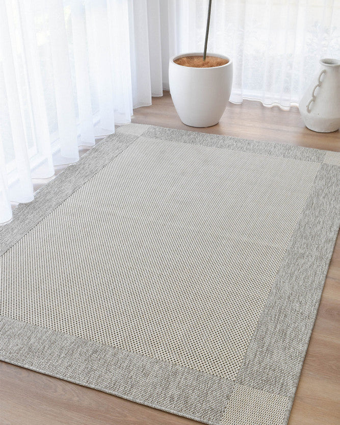 All Seasons Outdoor Cream Grey - Cream indoor/outdoor rug from Vogue Rugs Australia