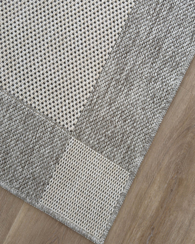 All Seasons Outdoor Cream Grey - Cream indoor/outdoor rug from Vogue Rugs Australia