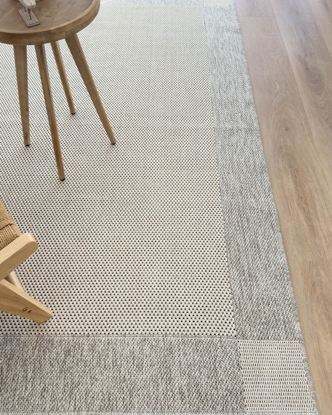All Seasons Outdoor Cream Grey - Cream indoor/outdoor rug from Vogue Rugs Australia