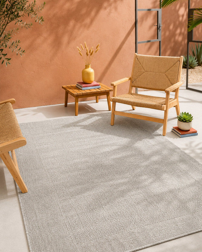 All Seasons Outdoor Light Grey - Grey indoor/outdoor rug from Vogue Rugs Australia
