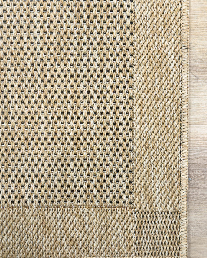 All Seasons Outdoor Sand Black Runner - Black indoor/outdoor rug from Vogue Rugs Australia