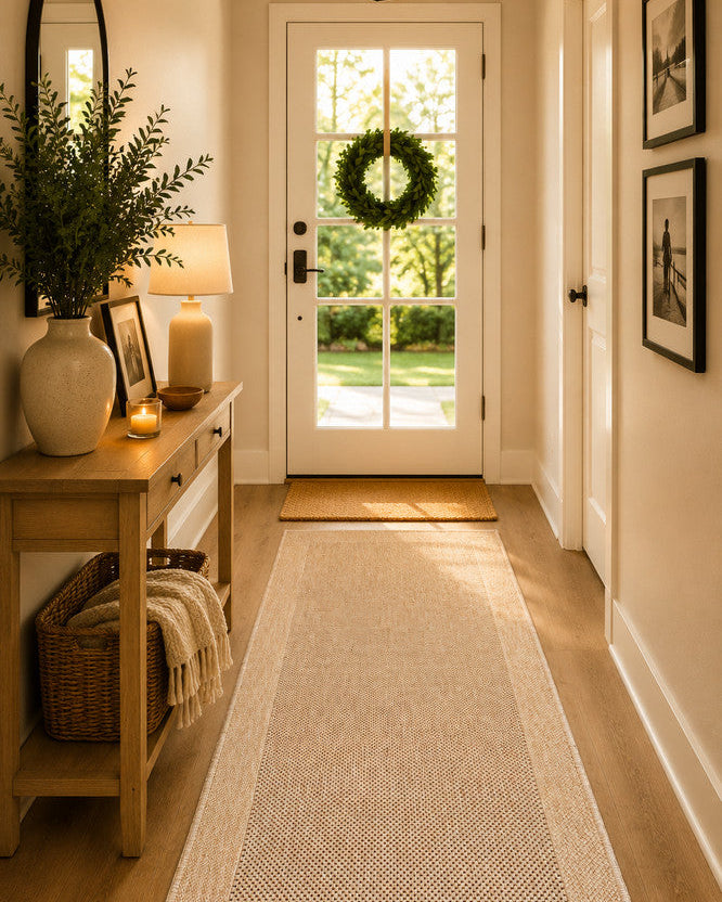 All Seasons Outdoor Sand Black - Black indoor/outdoor rug from Vogue Rugs Australia