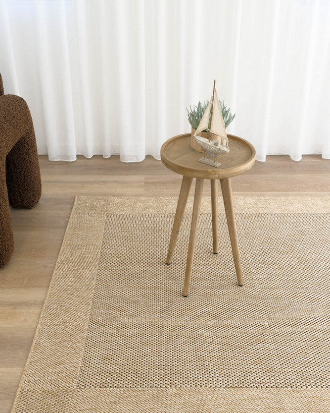 All Seasons Outdoor Sand Black - Black indoor/outdoor rug from Vogue Rugs Australia