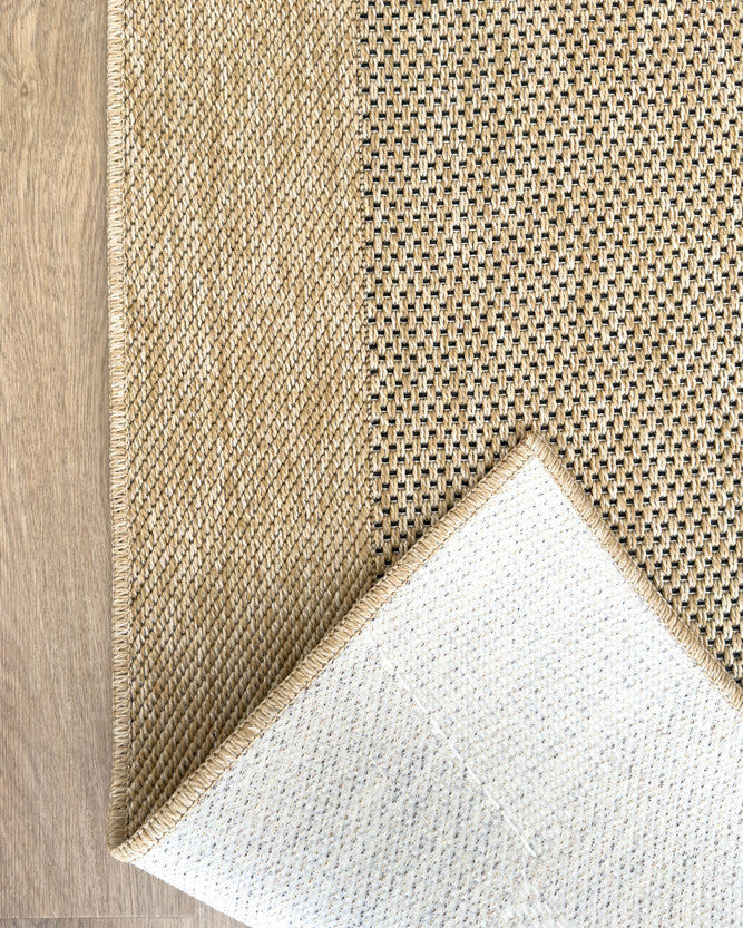 All Seasons Outdoor Sand Black - Black indoor/outdoor rug from Vogue Rugs Australia