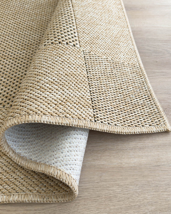 All Seasons Outdoor Sand Black - Black indoor/outdoor rug from Vogue Rugs Australia