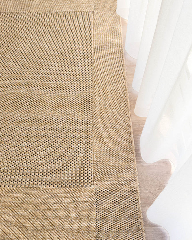 All Seasons Outdoor Sand Black - Black indoor/outdoor rug from Vogue Rugs Australia