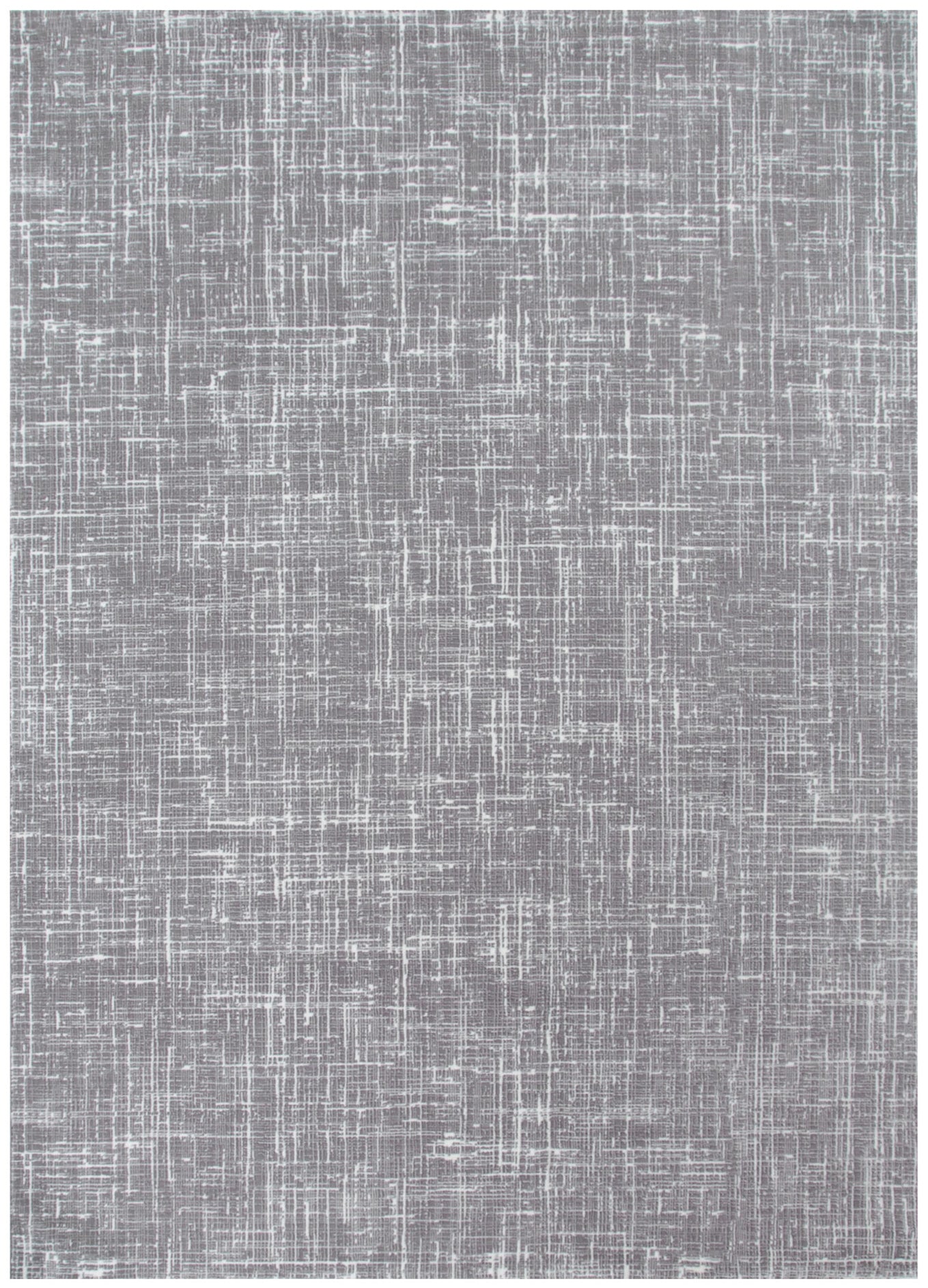 Atina Distressed Geo Lines Grey Rug - AT02.