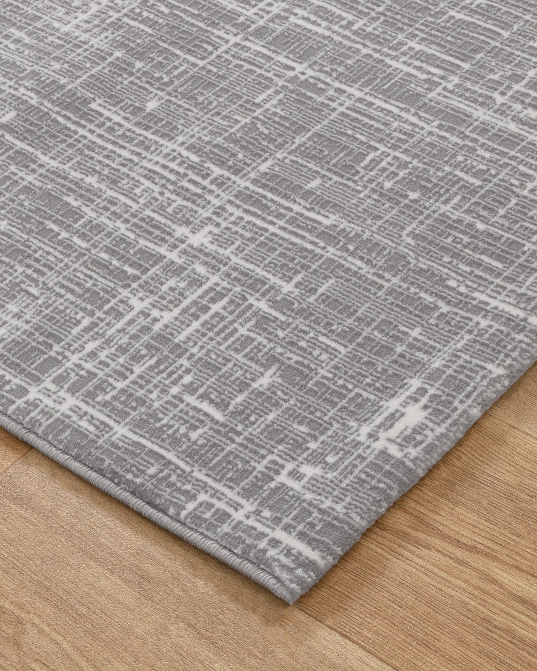 Atina Distressed Geo Lines Grey Rug - AT02 - Grey area rug rug from Vogue Rugs Australia