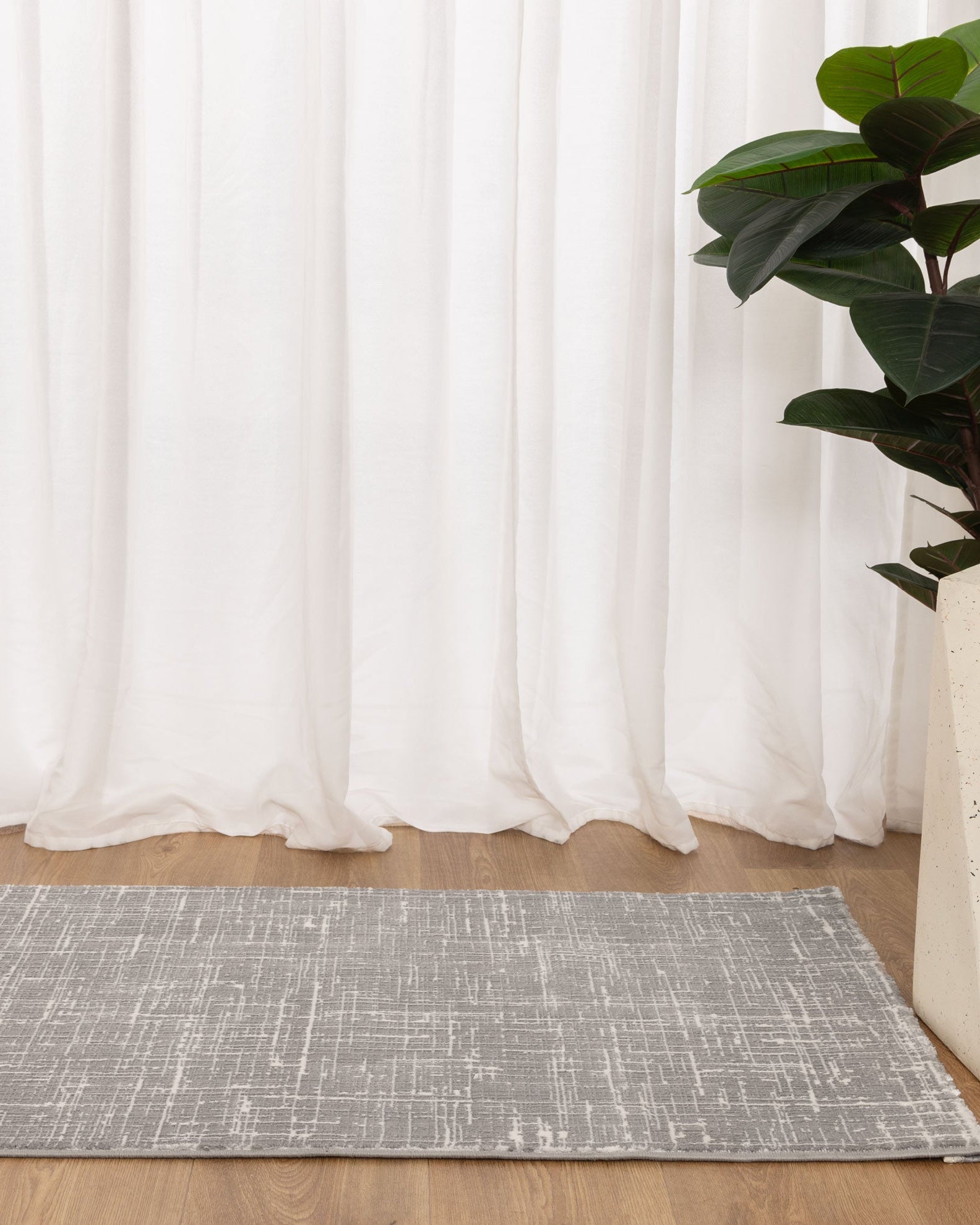 Atina Distressed Geo Lines Grey Rug - AT02 - Grey area rug rug from Vogue Rugs Australia