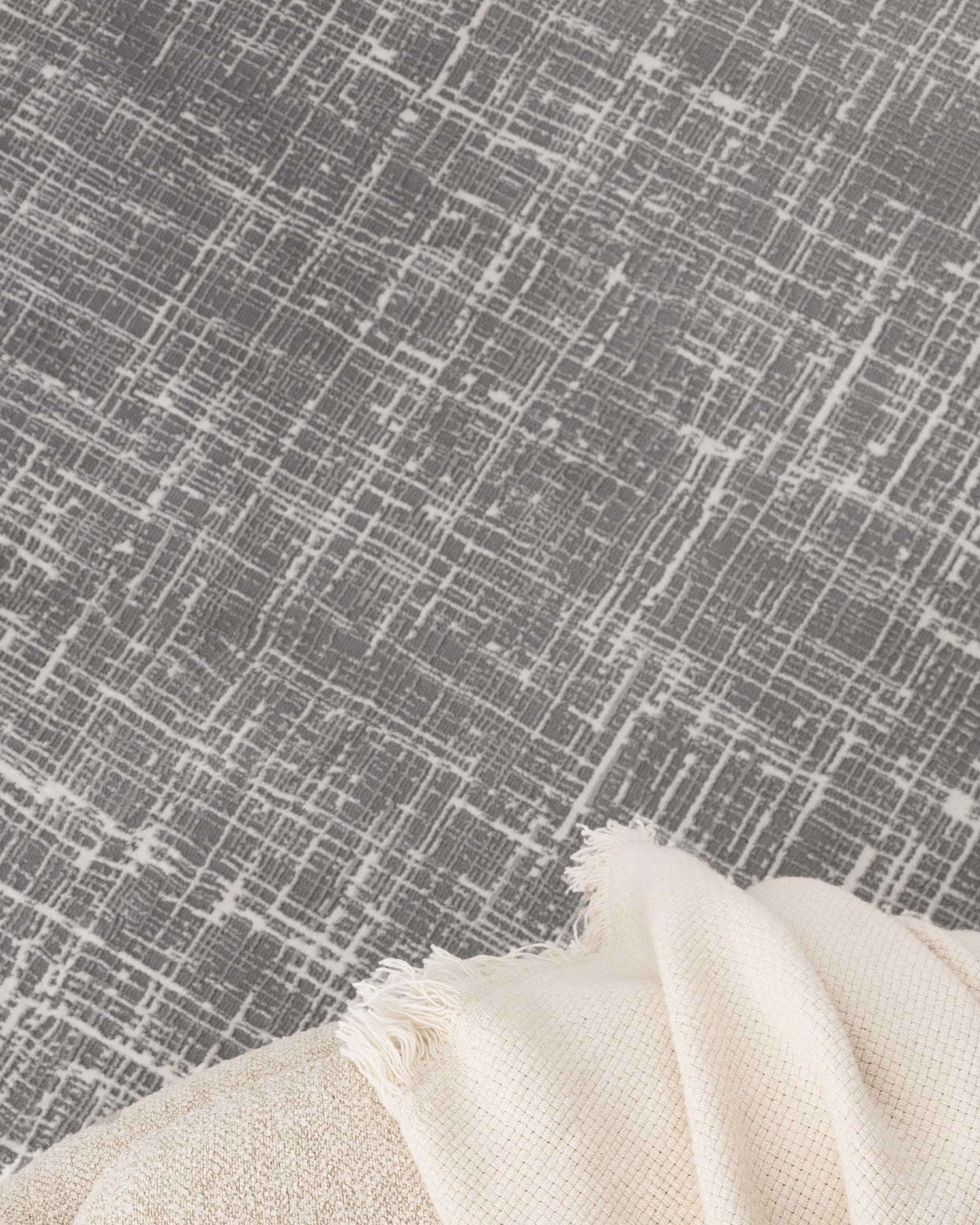 Atina Distressed Geo Lines Grey Rug - AT02 - Grey area rug rug from Vogue Rugs Australia