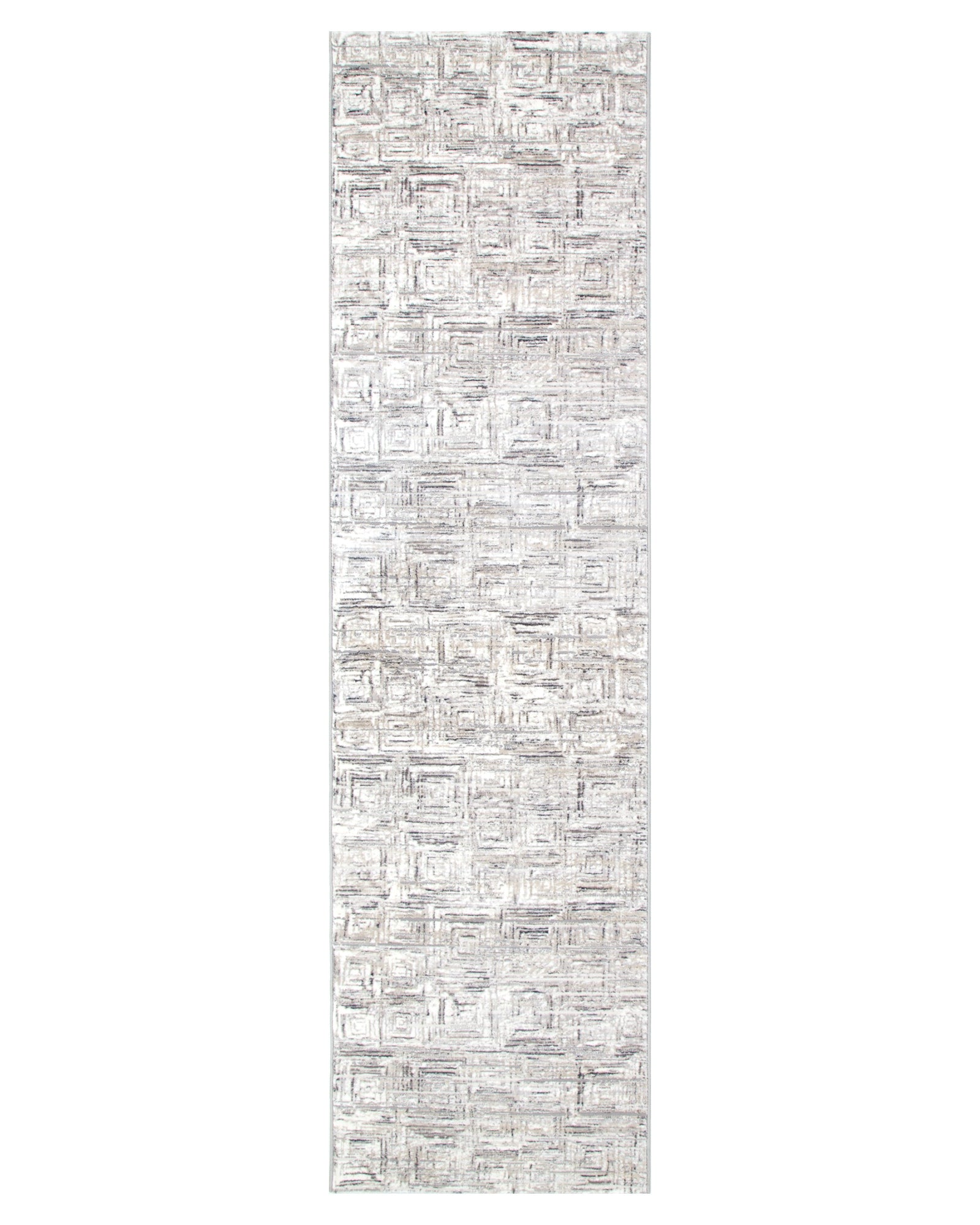 Atina Distressed Geo Squares Grey Rug - AT03 - Grey area rug rug from Vogue Rugs Australia