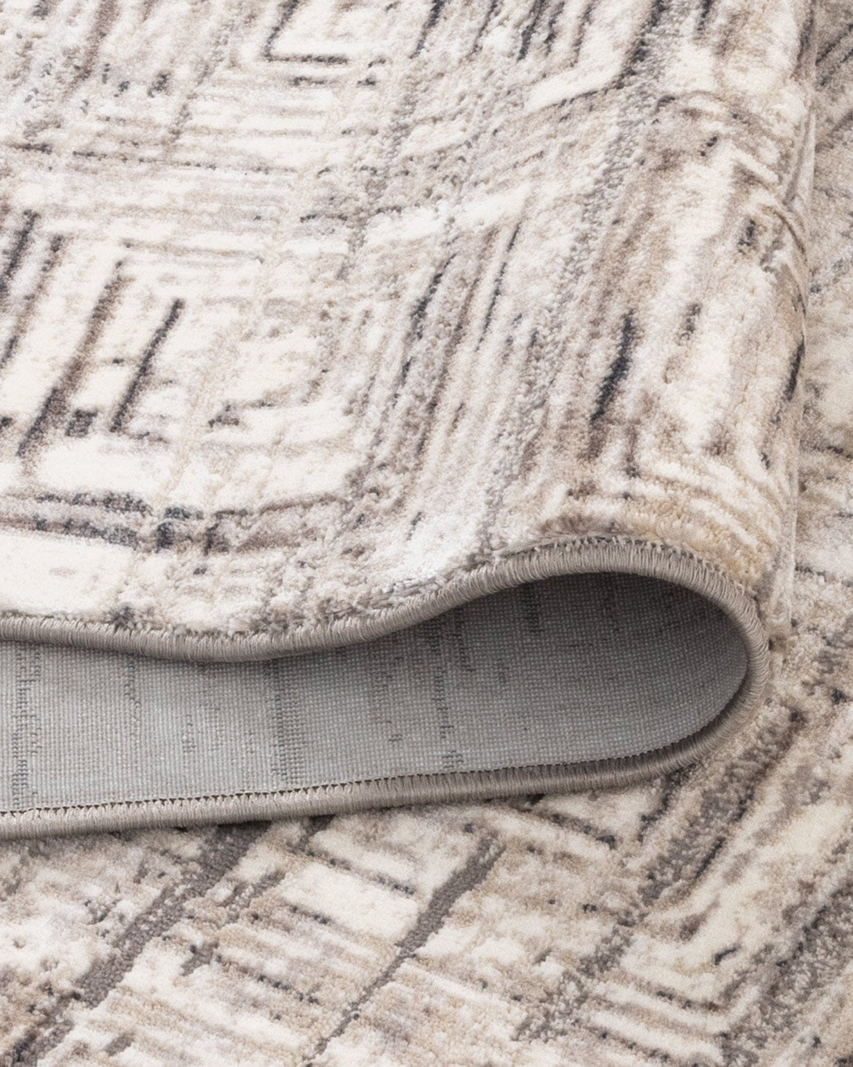 Atina Distressed Geo Squares Grey Rug - AT03 - Grey area rug rug from Vogue Rugs Australia